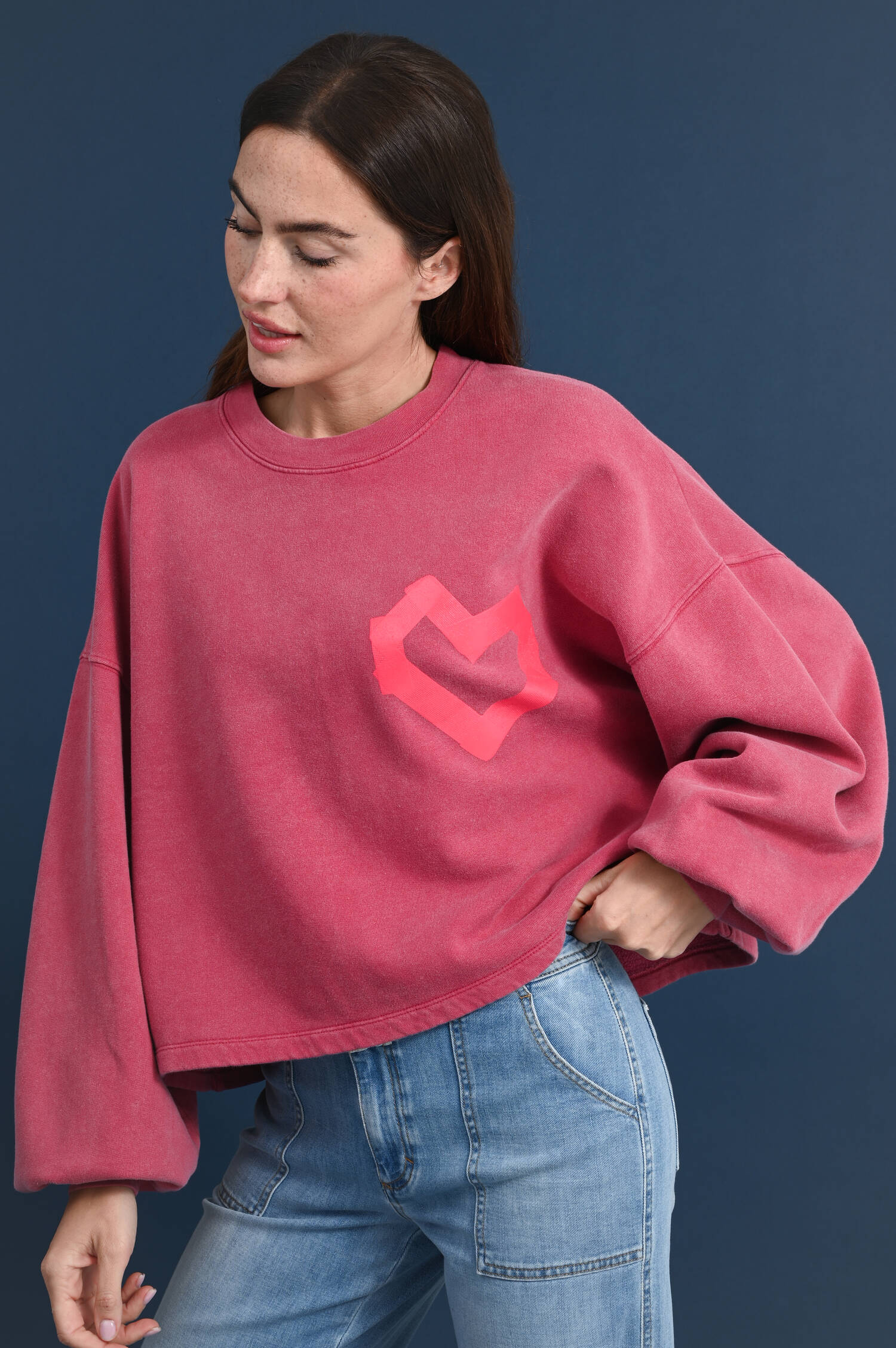 Sweater SANBIM in Geraniumpink