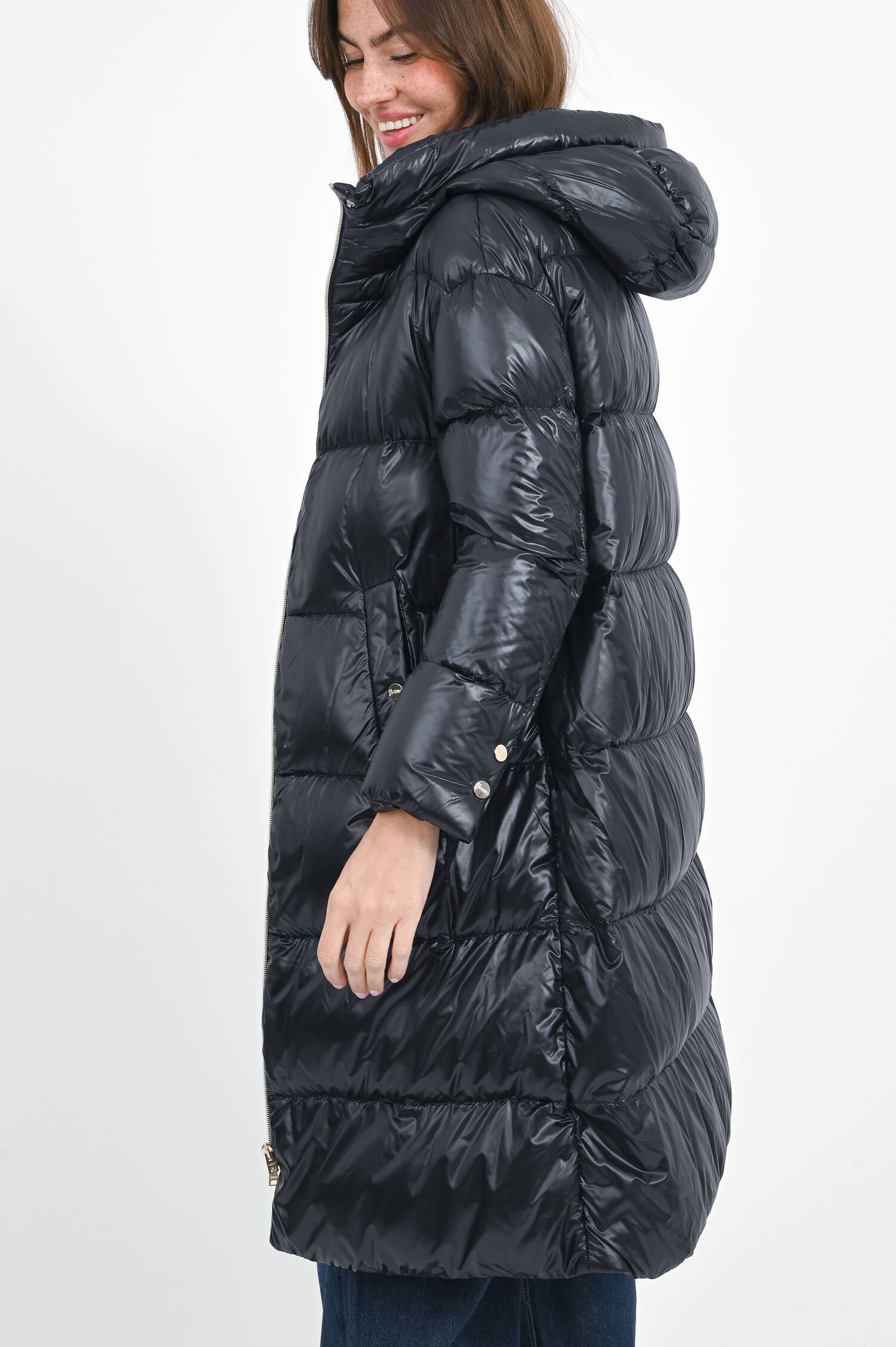Steppmantel aus Daunen in Nero Steppmantel aus Daunen in Nero