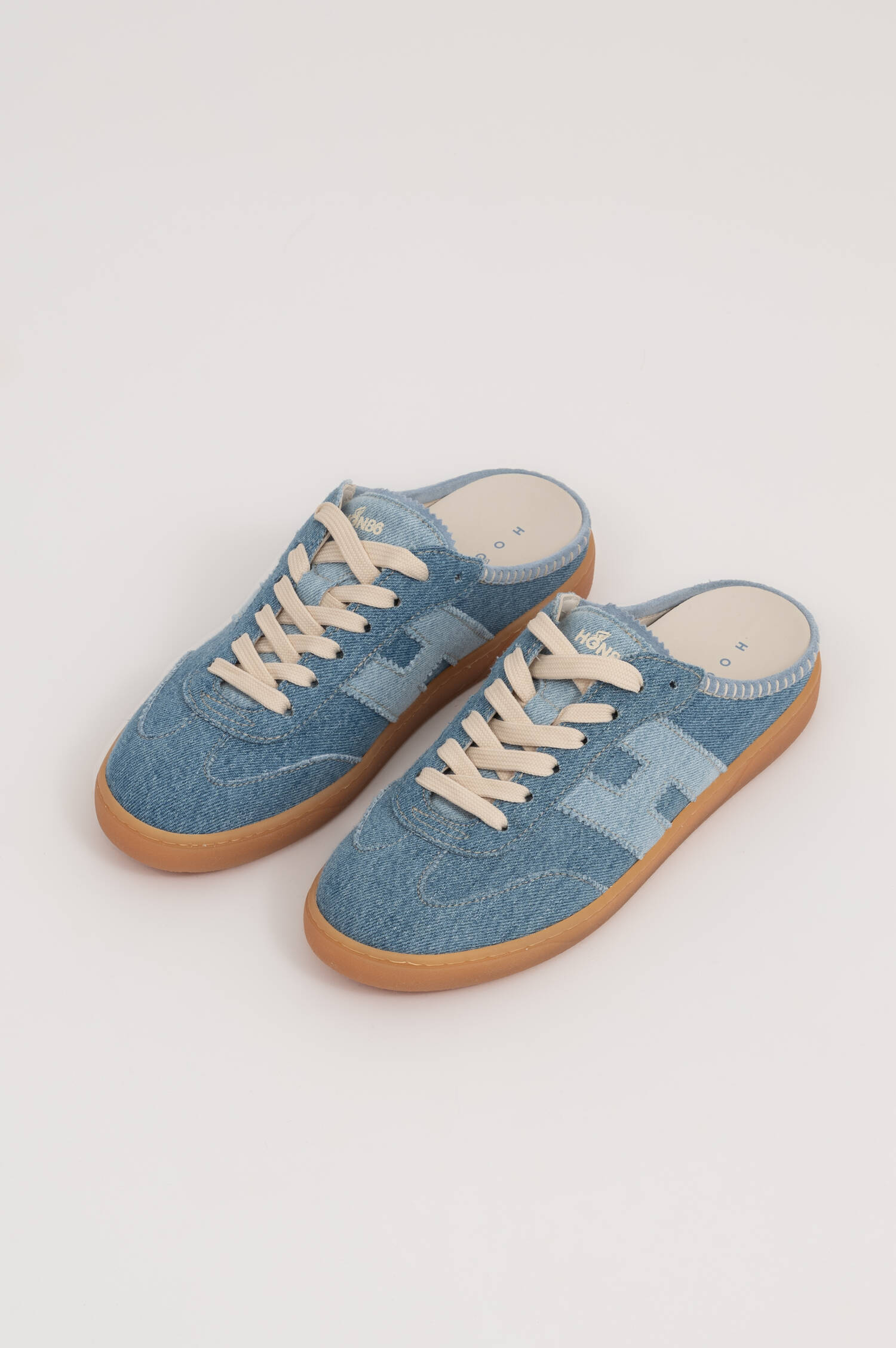 Denim Sneaker Mule in Blau