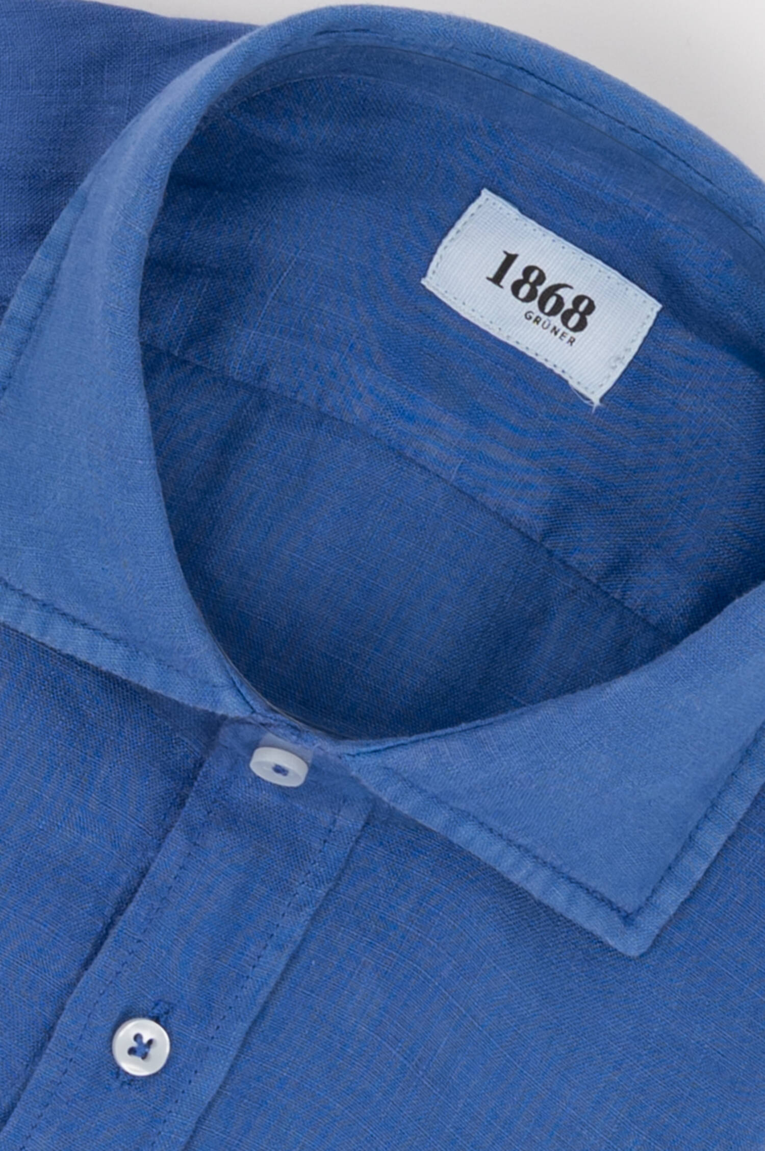 Leinenhemd BAROLO LINO in Blau