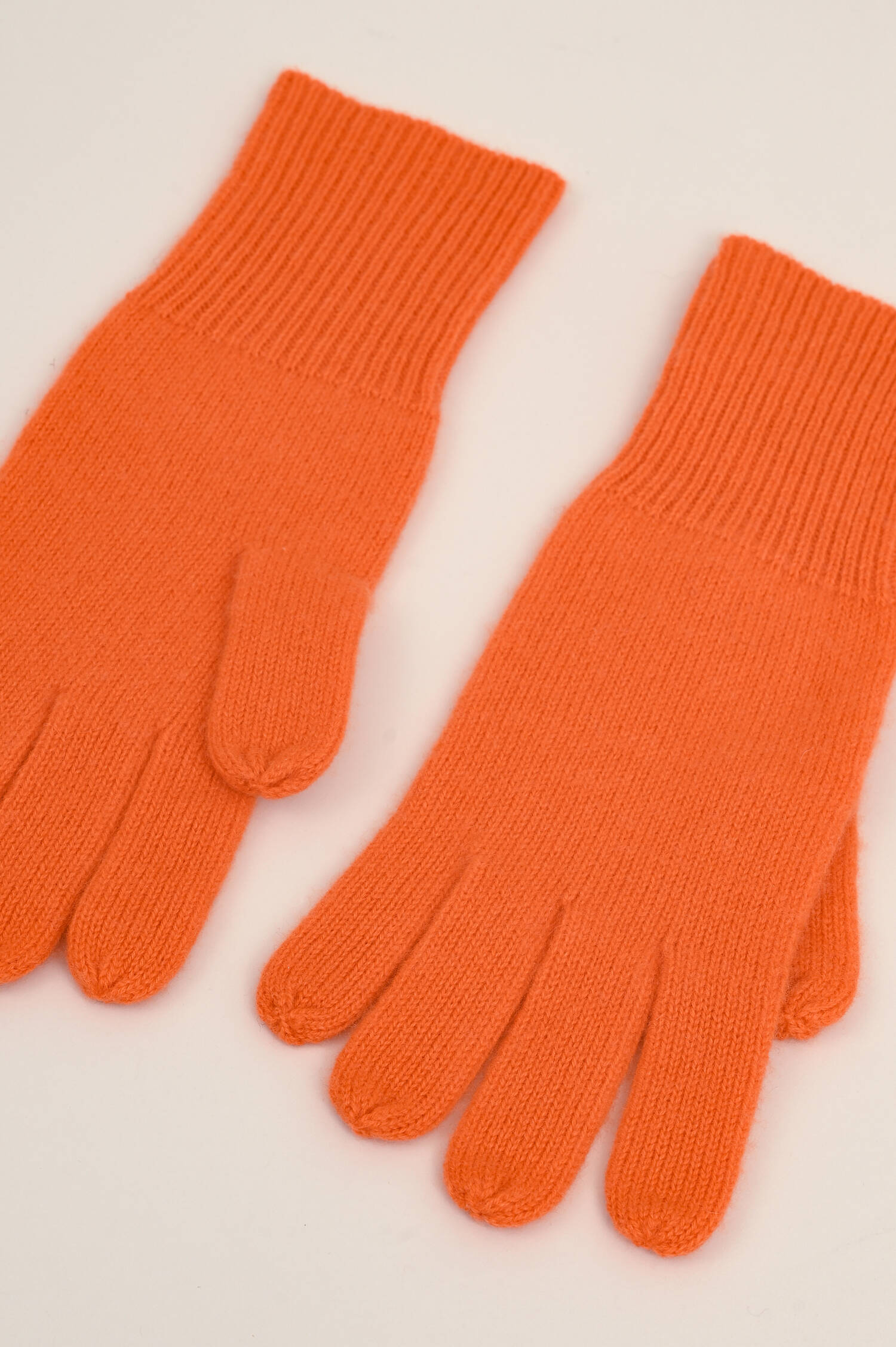 Cashmere Handschuhe in Orange