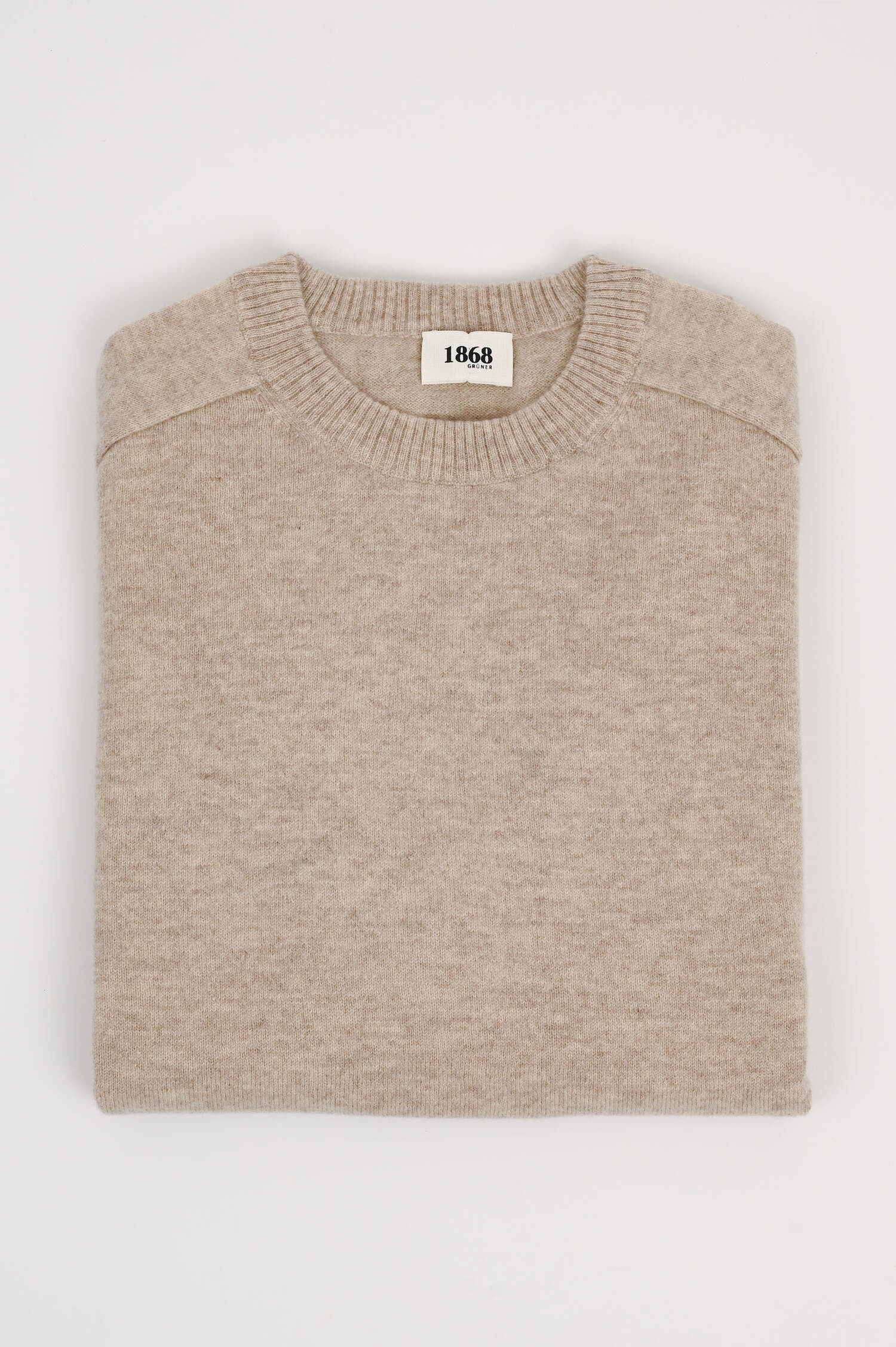 Cashmere Strickpullover in Beige meliert