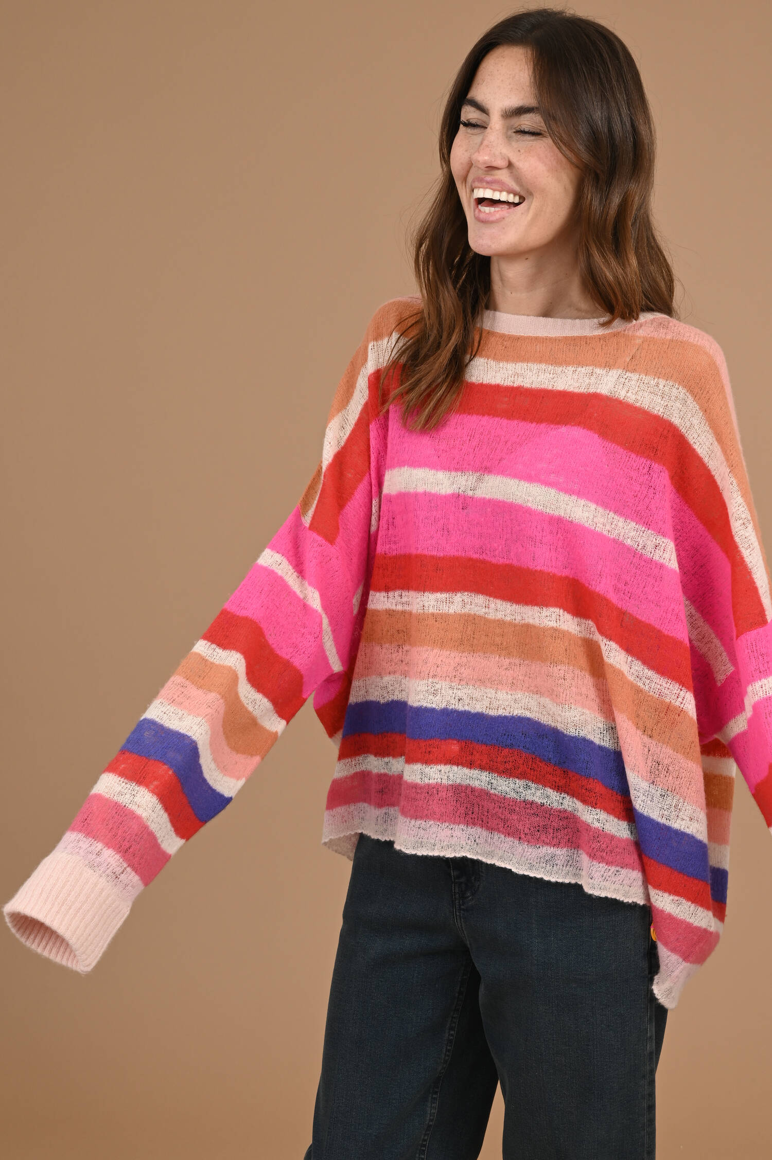 Pullover PEARCY in Multicolor gemustert Pullover PEARCY in Multicolor gemustert