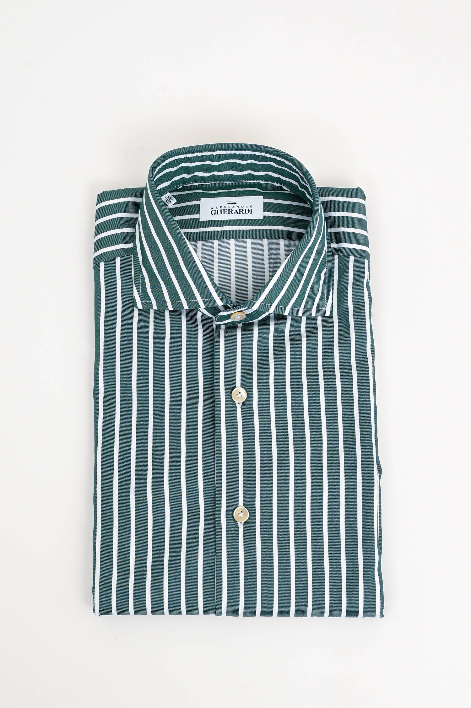 Hemd mit Streifen in Grün/Weiß