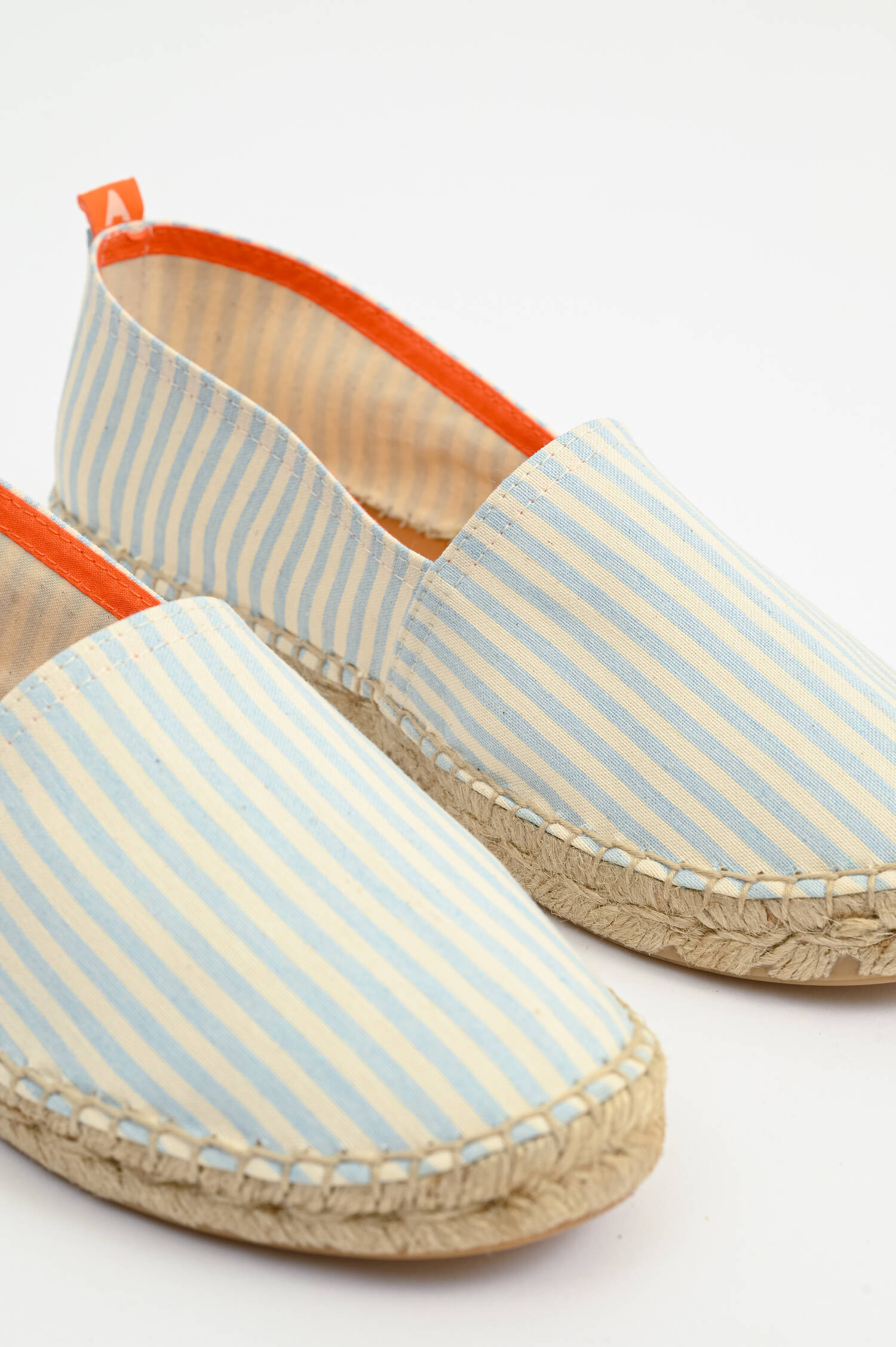 Gestreiftes Espandrilles ROYAS in Hellblau/Weiß