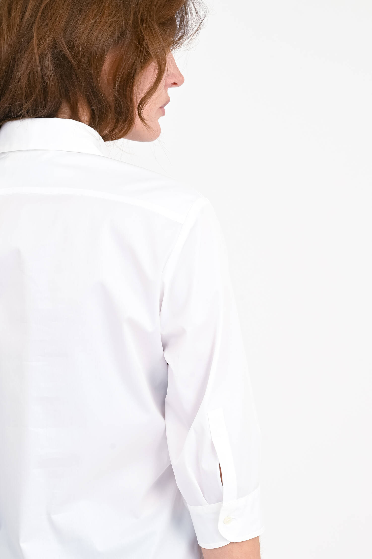 Klassische Bluse mit 3/4 Arm in Weiß