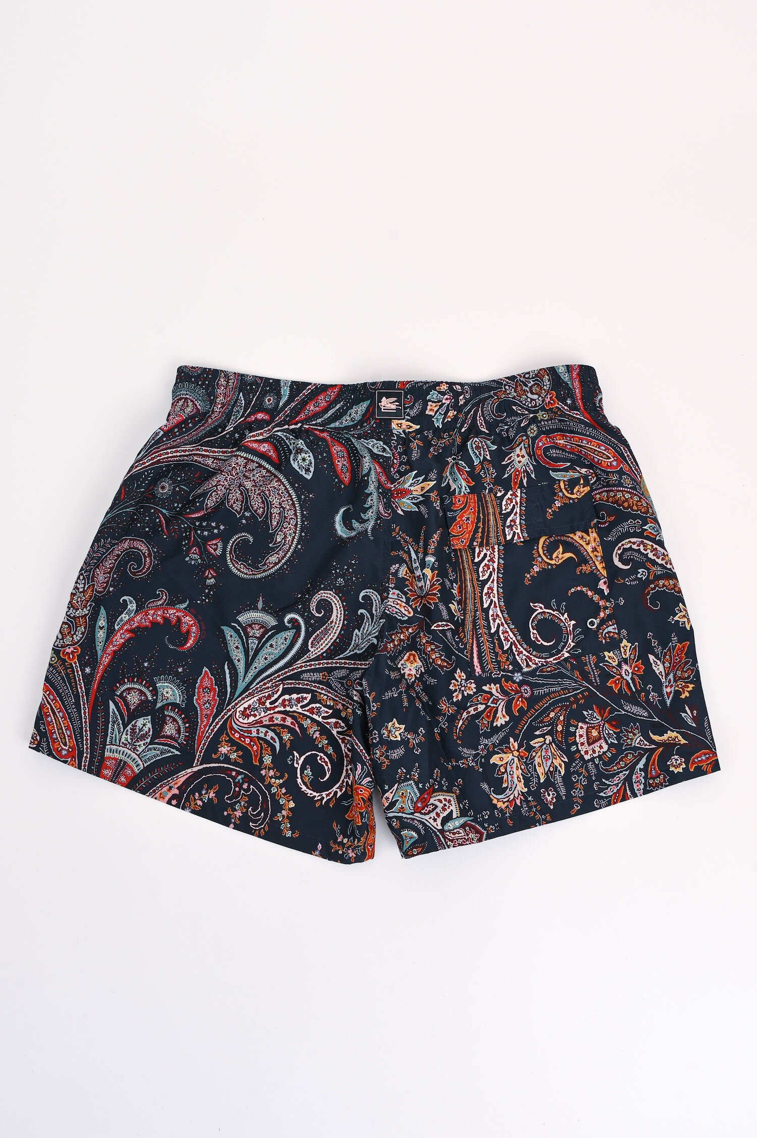 Badehose mit Paisley Print in Midnight/Multicolor