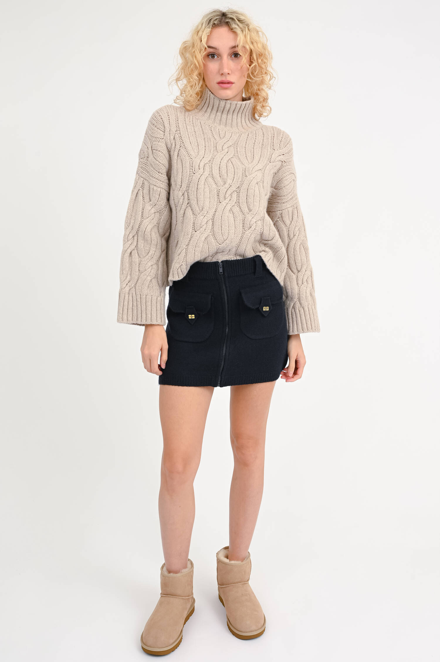 Mini-Strickrock in Navy