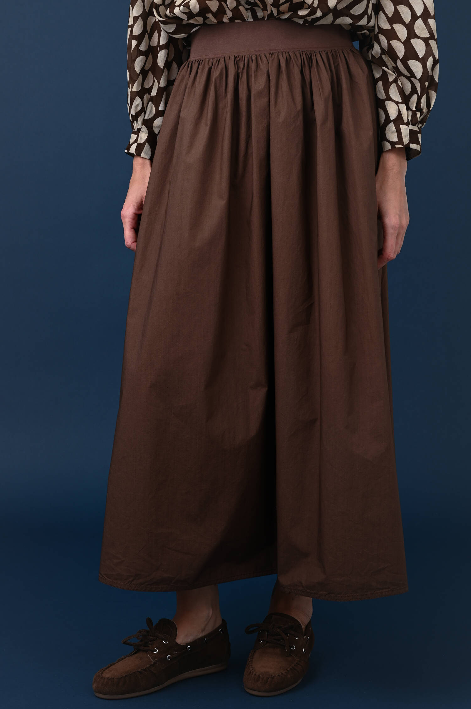 A-Form Midi Rock in Braun 