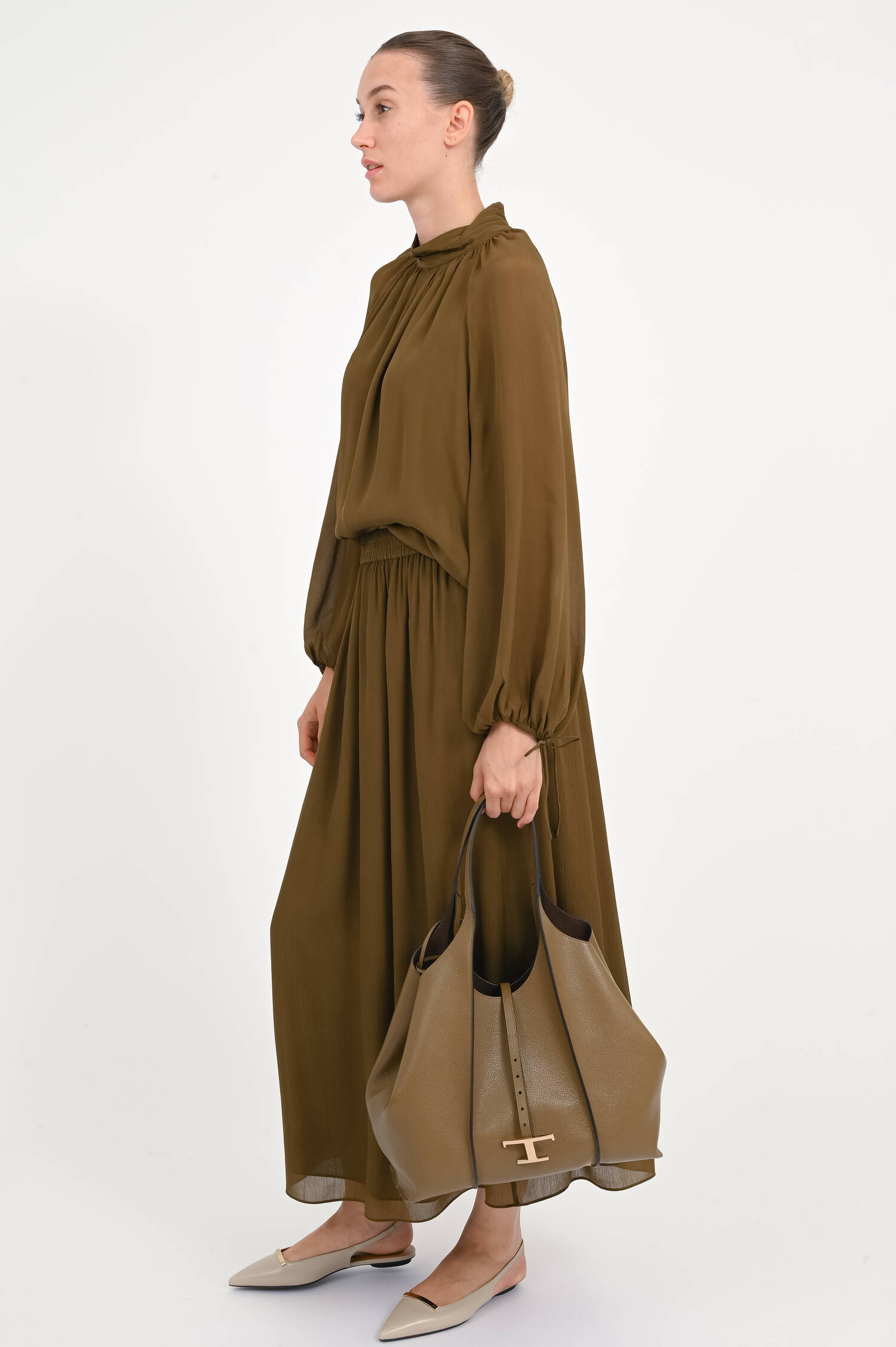 Viskose-Rock in Teak