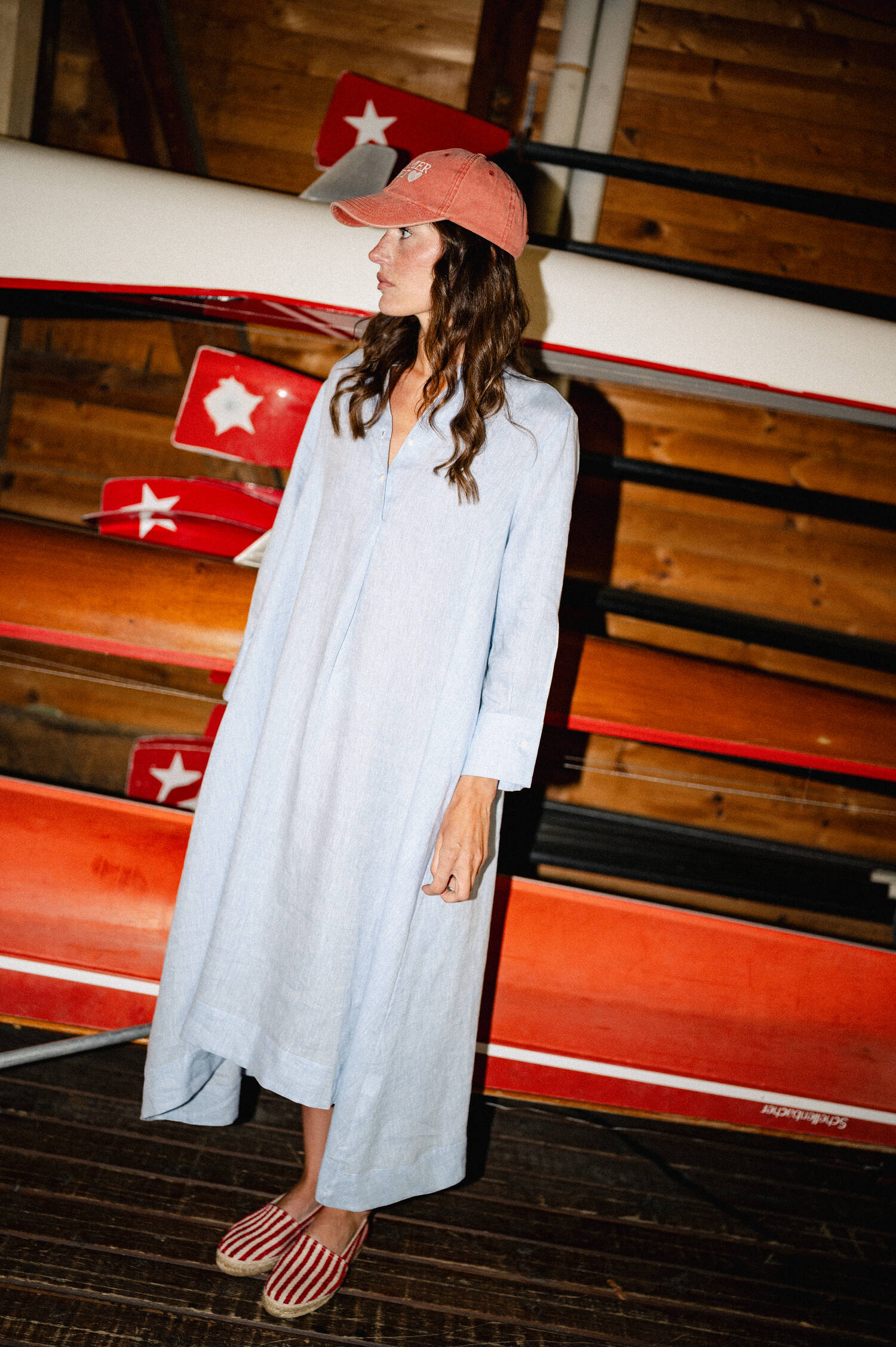 Leinenkleid in Hellblau