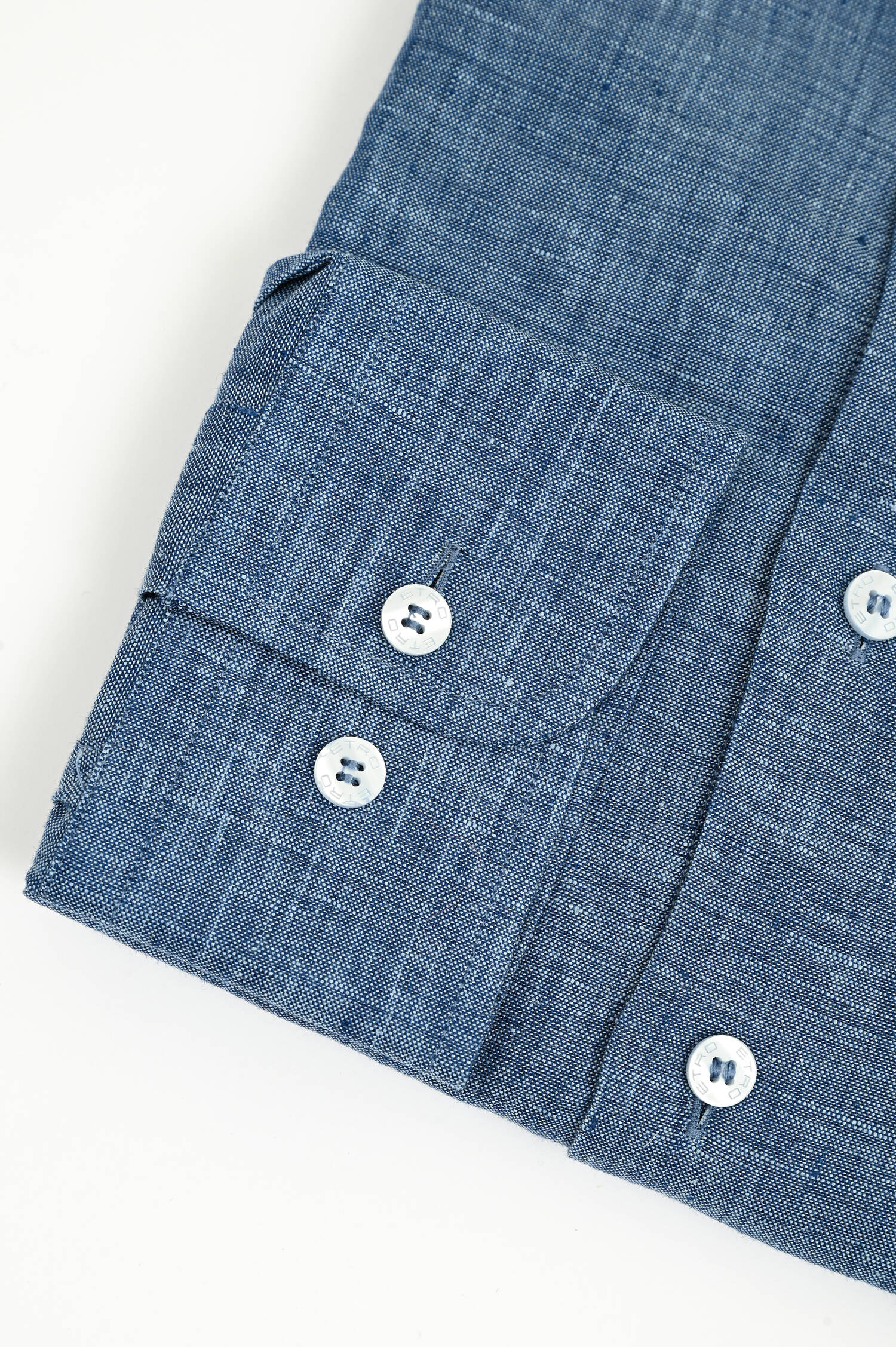 Leinenhemd in Mittelblau Leinenhemd in Mittelblau