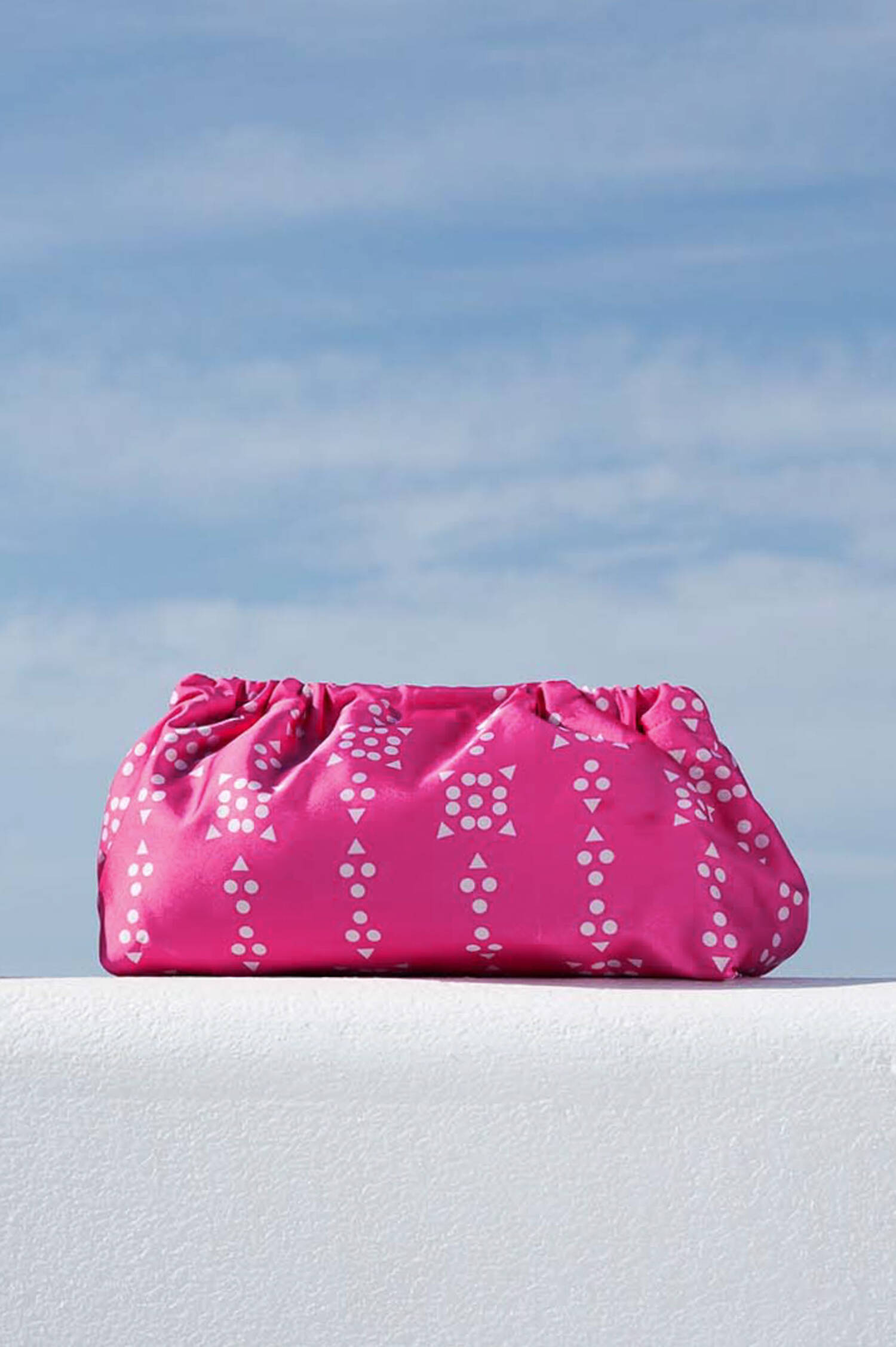 Patterned Clutch in Pink/Rosa