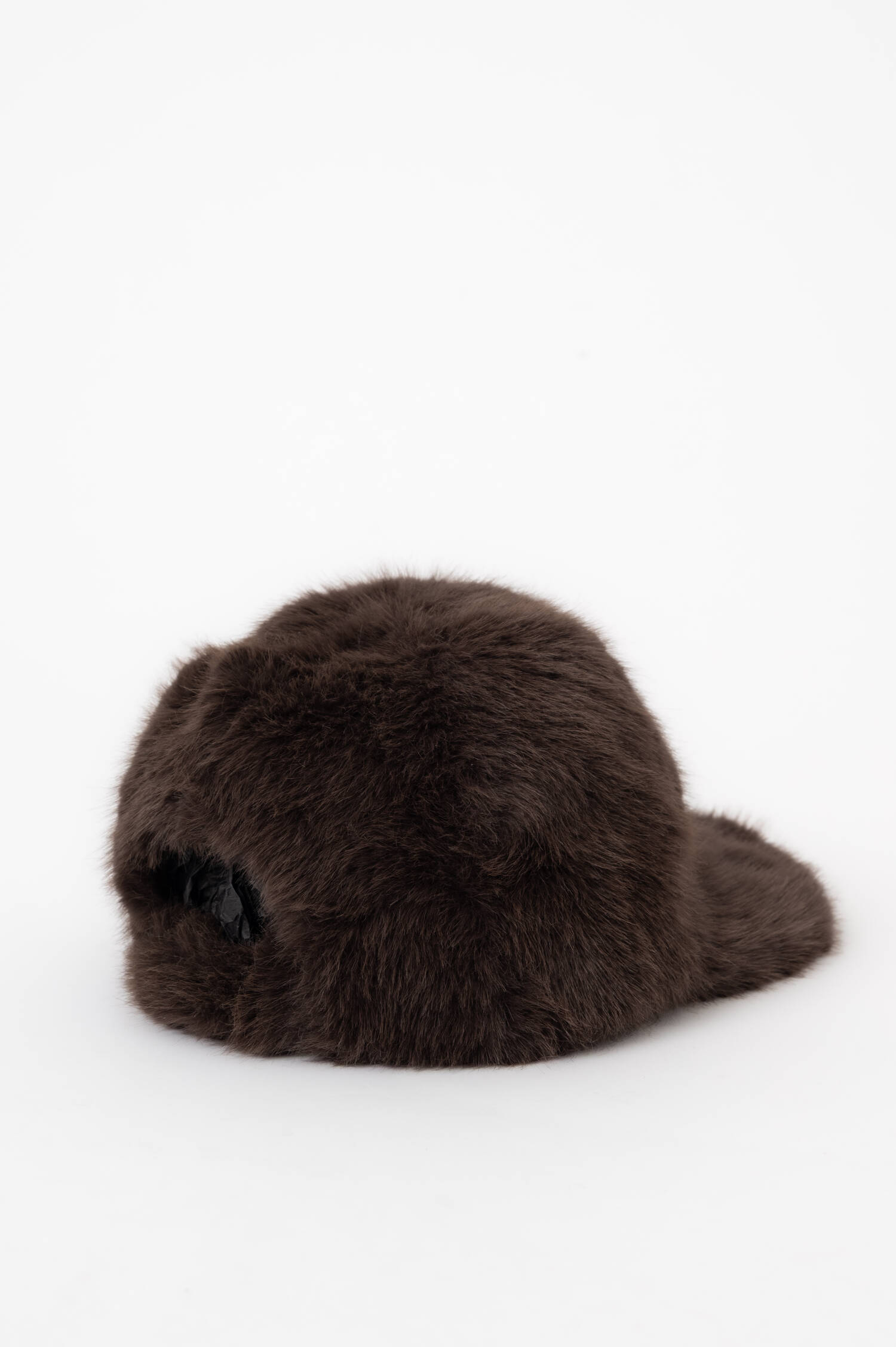 Faux-Fur-Basecap in Braun