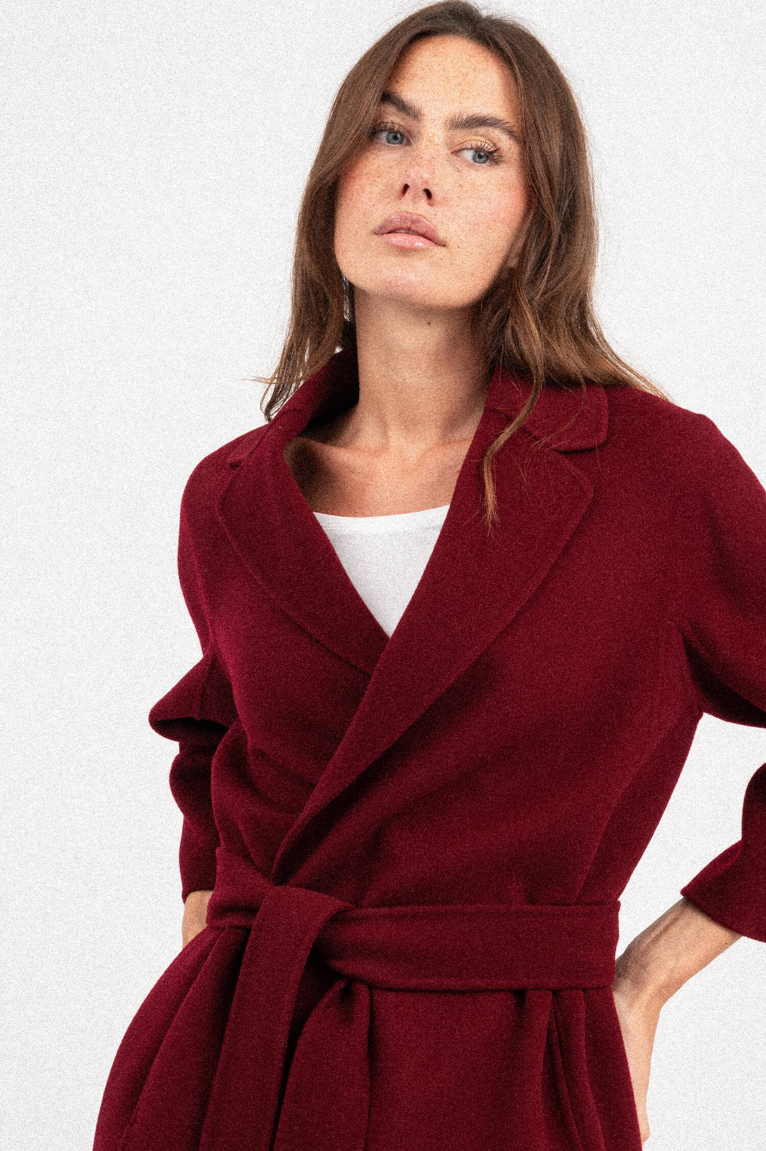 Wollmantel ARONA in Bordeaux Wollmantel ARONA in Bordeaux