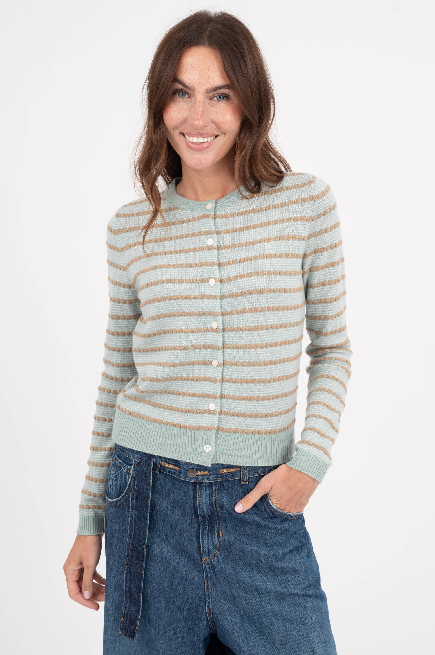 Cashmere Cardigan JANE in Mintgrün Cashmere Cardigan JANE in Mintgrün