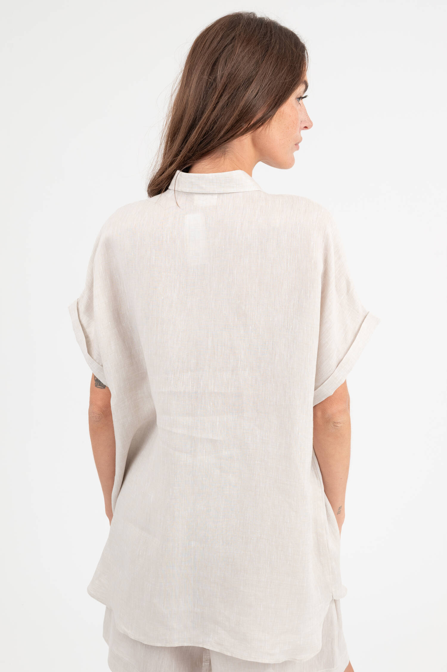 Leinenbluse in Beige Leinenbluse in Beige