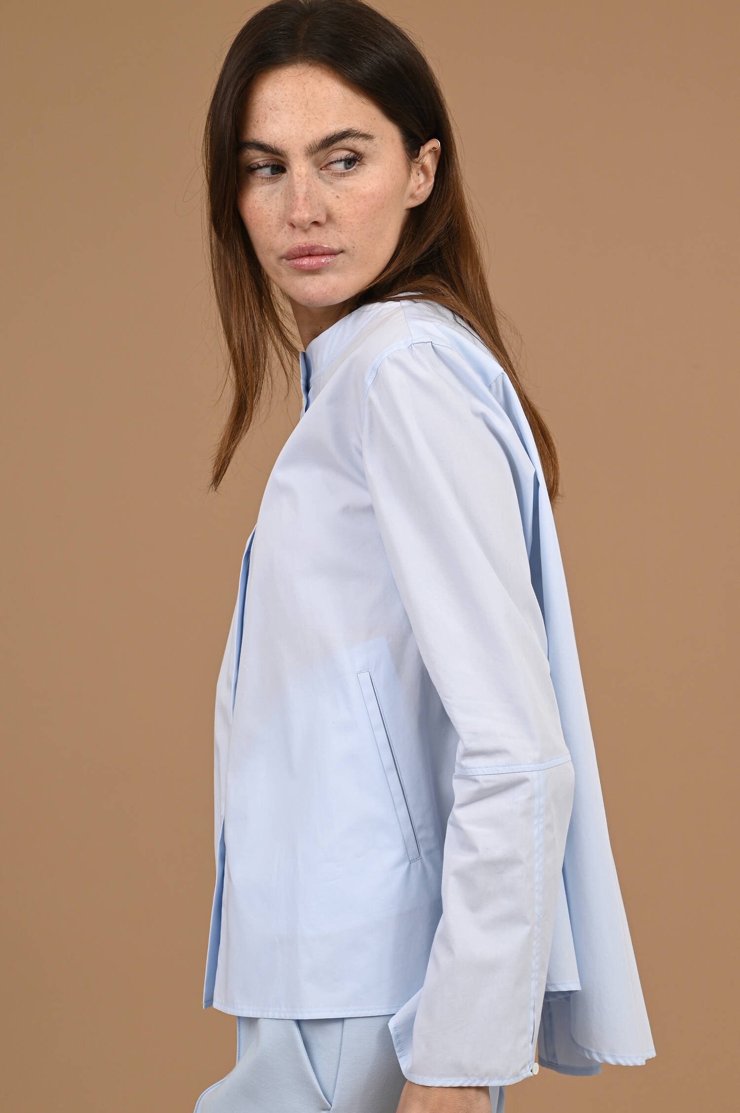 Ausgestellte Bluse "Zoe" in Hellblau