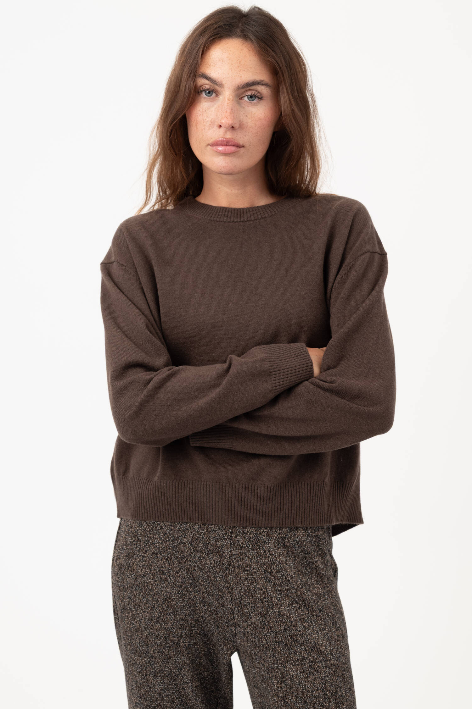 Woll-Pullover COSMOS in Braun Woll-Pullover COSMOS in Braun