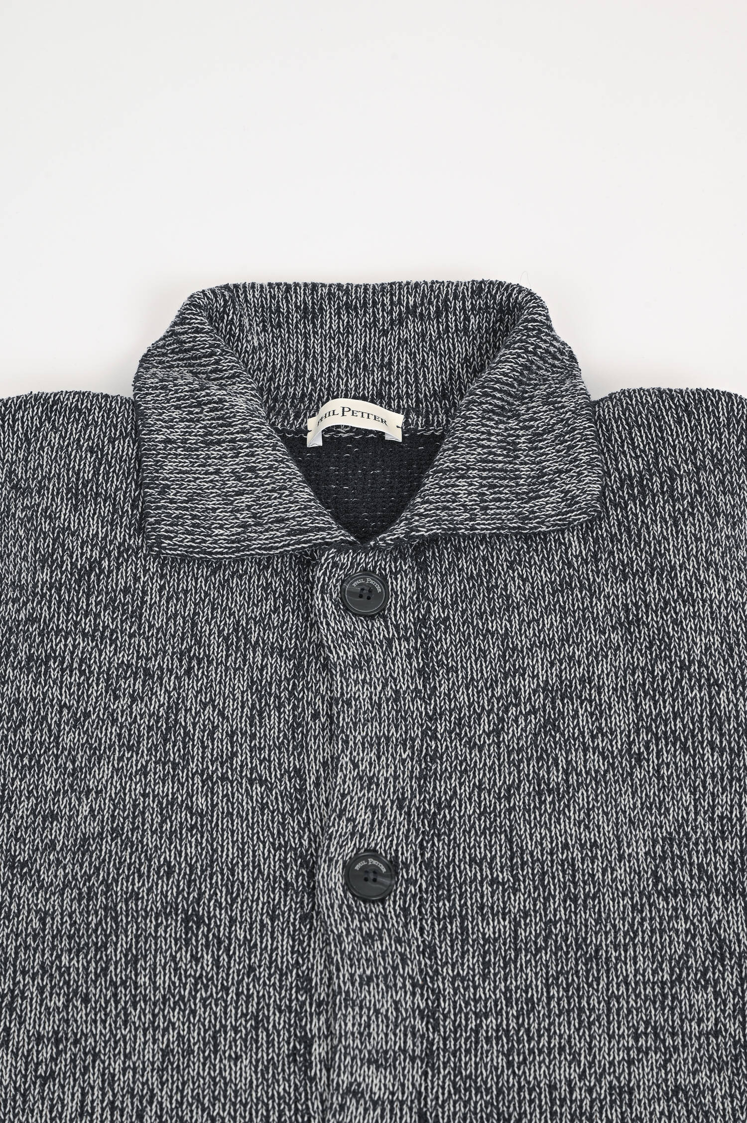 College Strickjacke in Dunkelblau/Grau