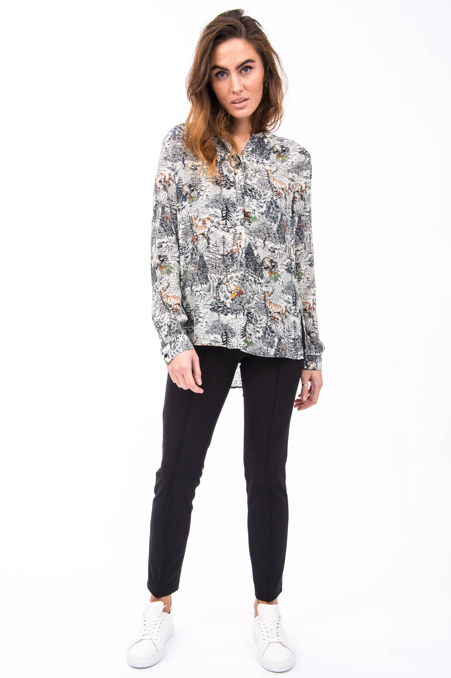 Hose ROS TECHNO mit Bügelfalte in Schwarz