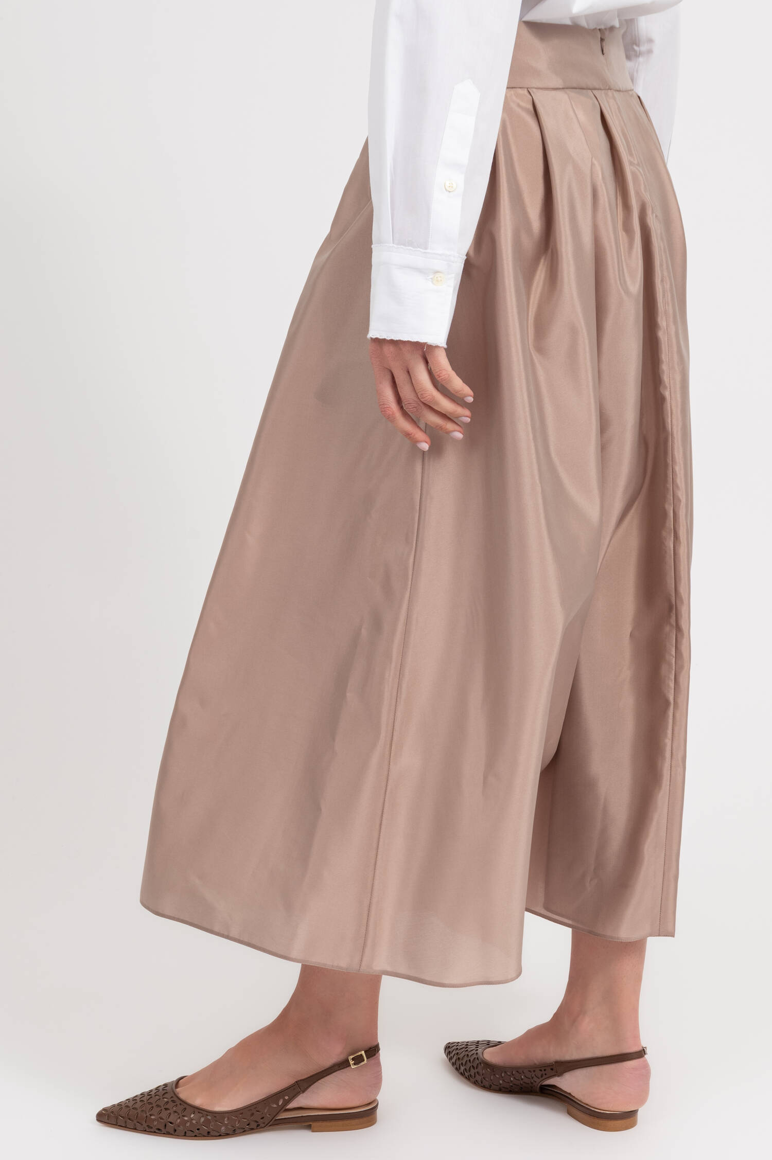 Satin-Rock EFFETTO in Taupe