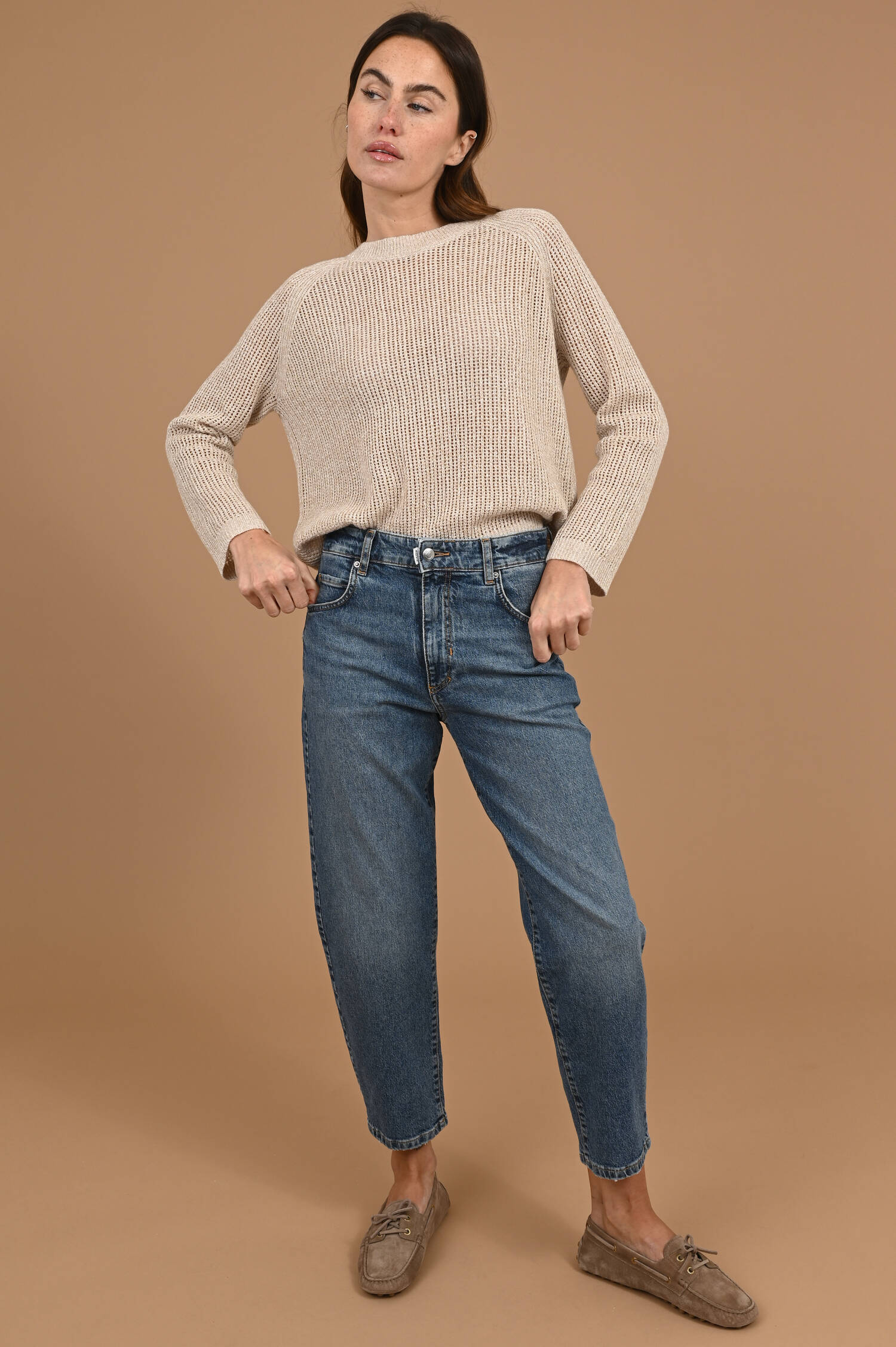 O-Shape Jeans in Mid Blue