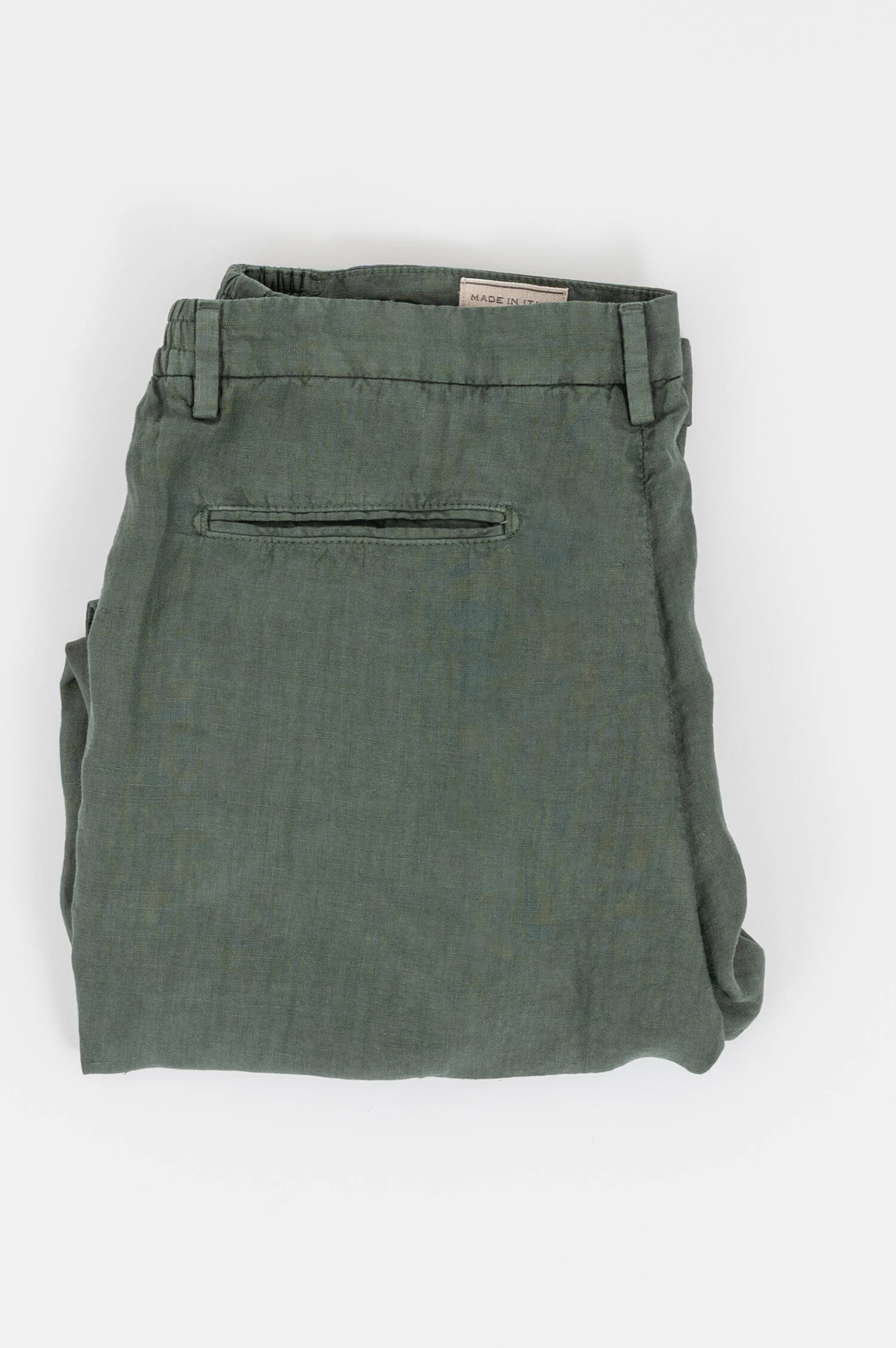 Leinen Hose in Dunkelgrün