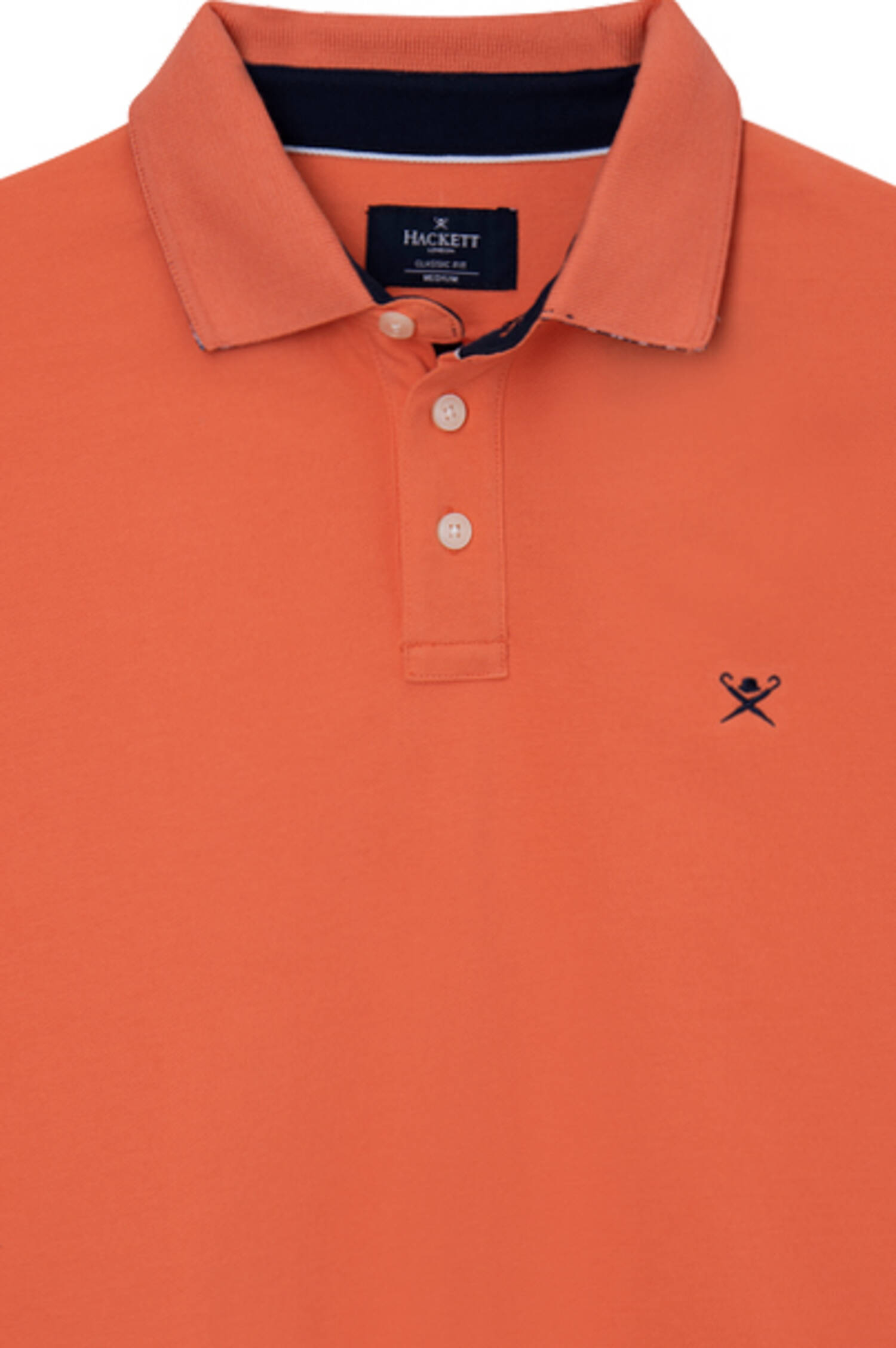 Poloshirt mit leichter Struktur in Koralle Poloshirt mit leichter Struktur in Koralle