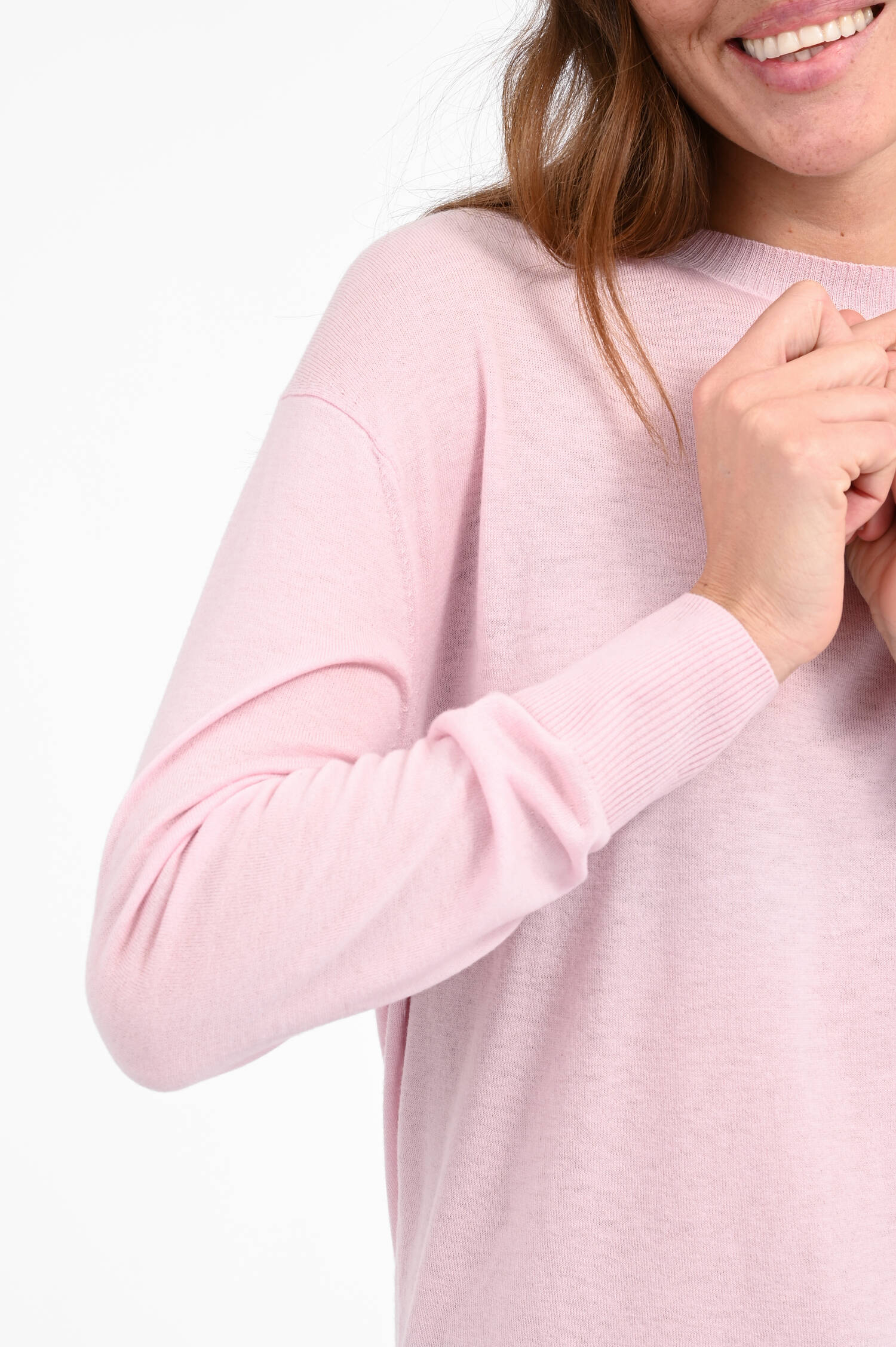 Strickpullover VENTO aus Woll-Cashmere-Mix in Rosa