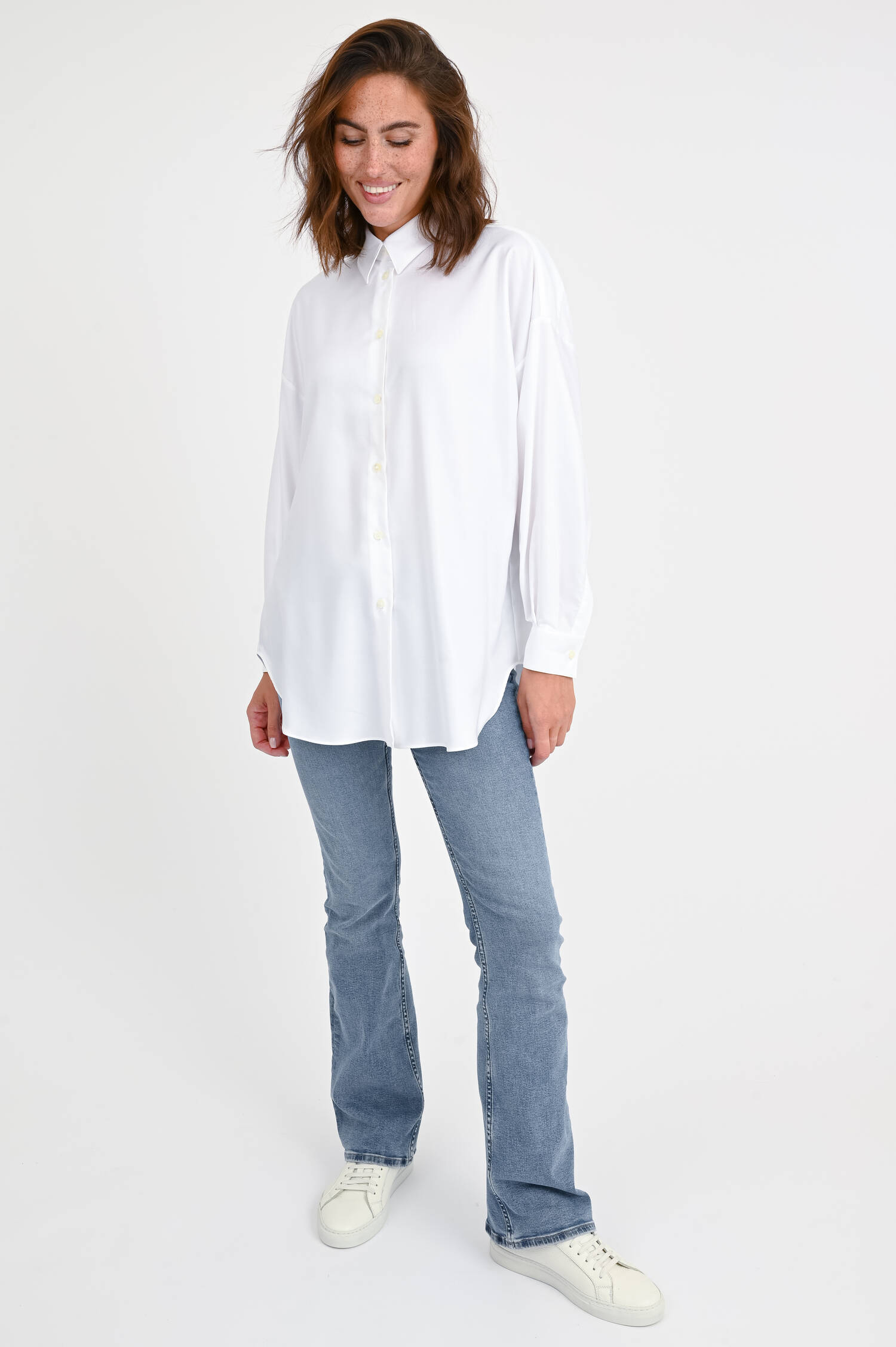 Oversize-Bluse GIORGIA in Weiß