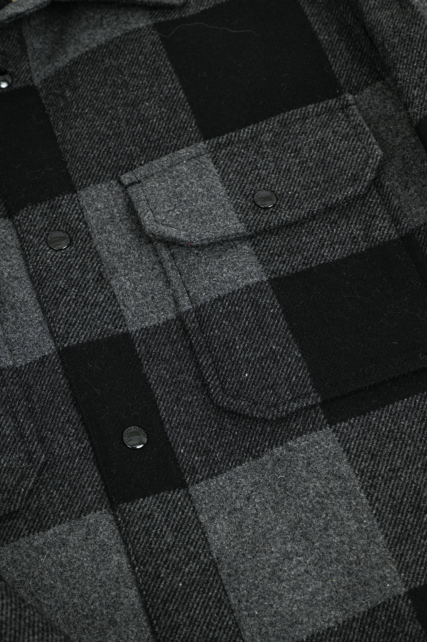 Wattierte Karojacke in Grau