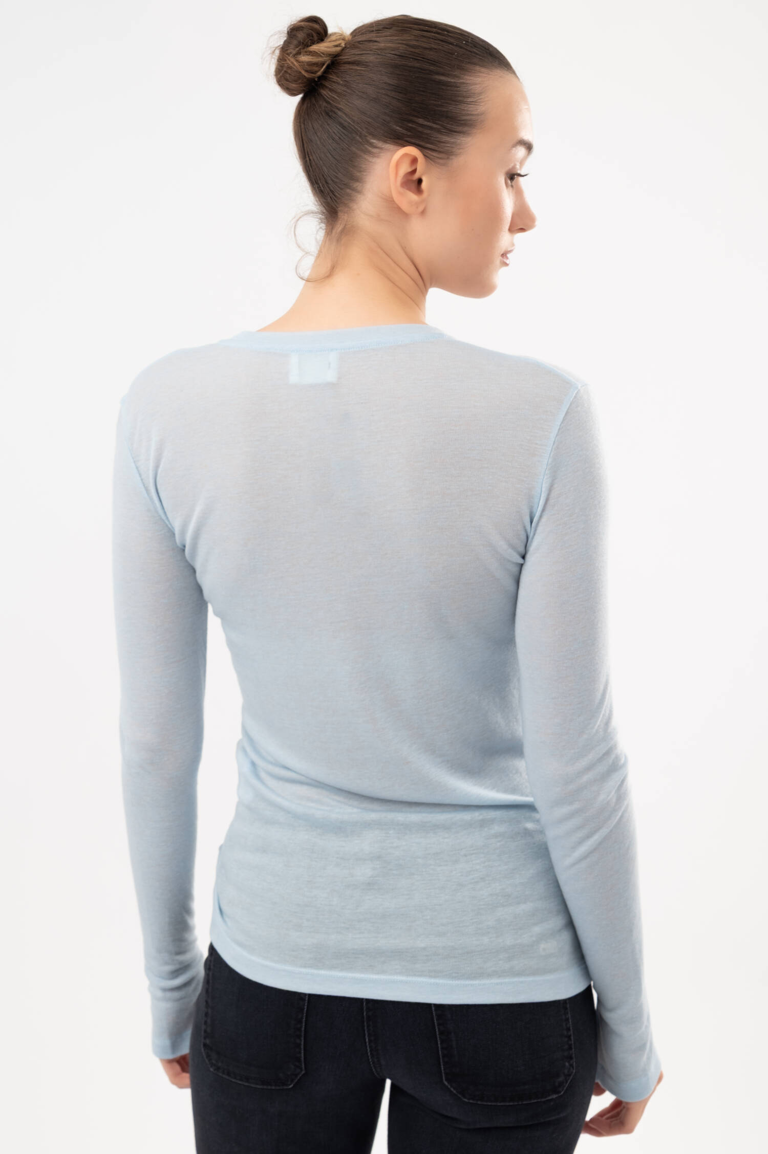 Langarmshirt in Pastellblau