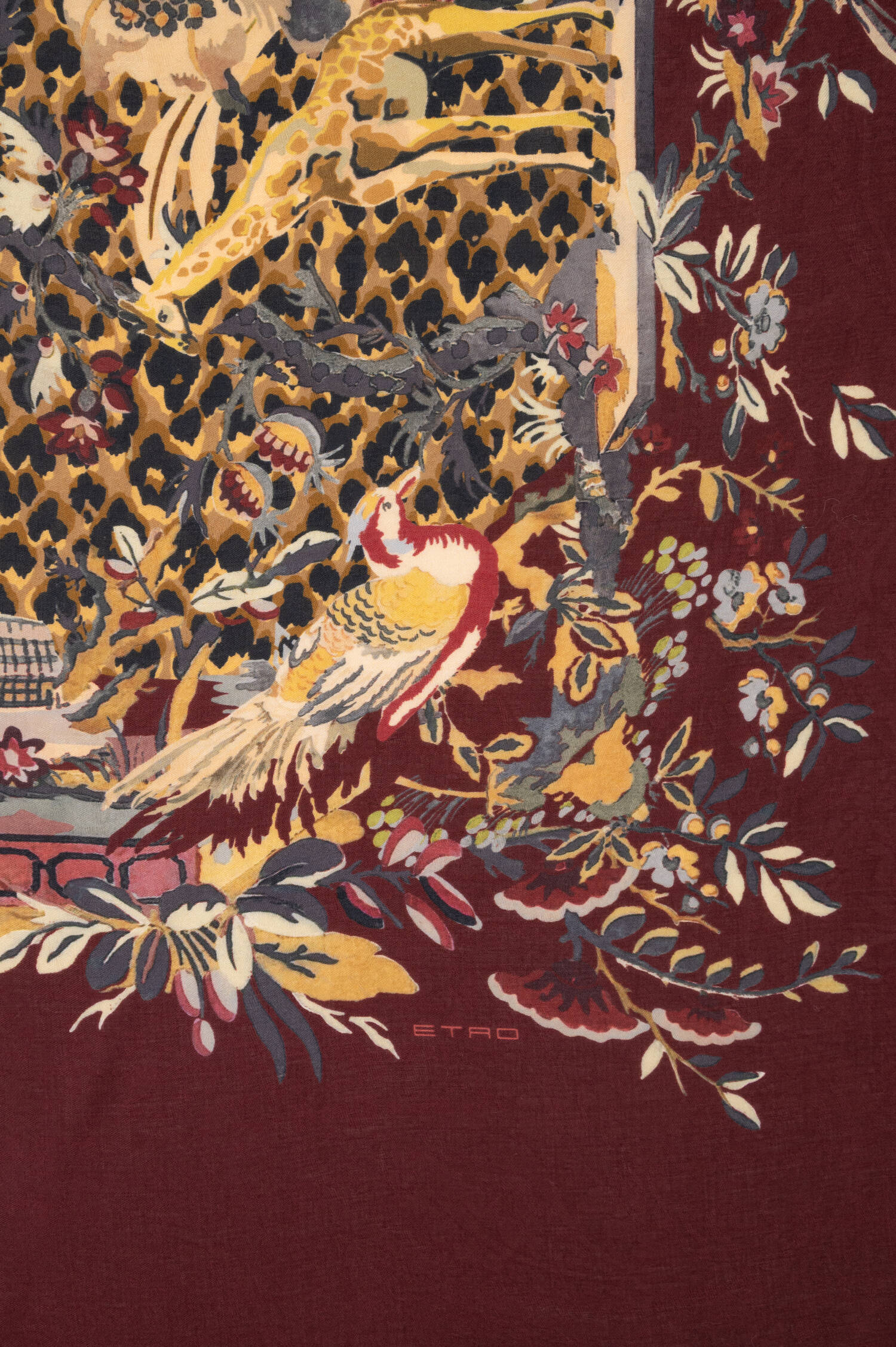 Jacquard Tuch in Burgund Jacquard Tuch in Burgund