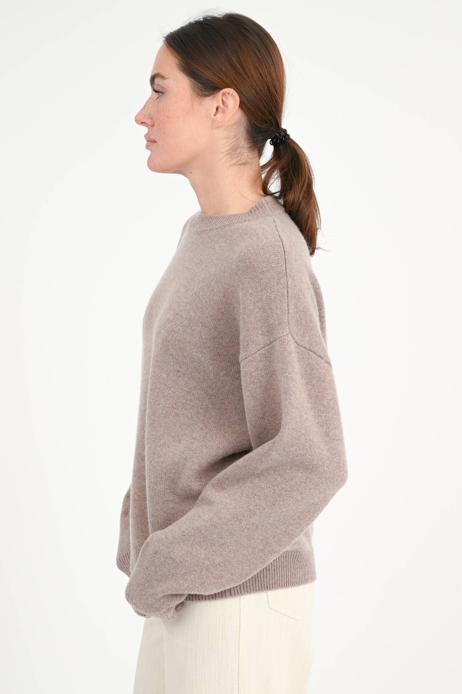 Cashmere-Pullover in Walnuss