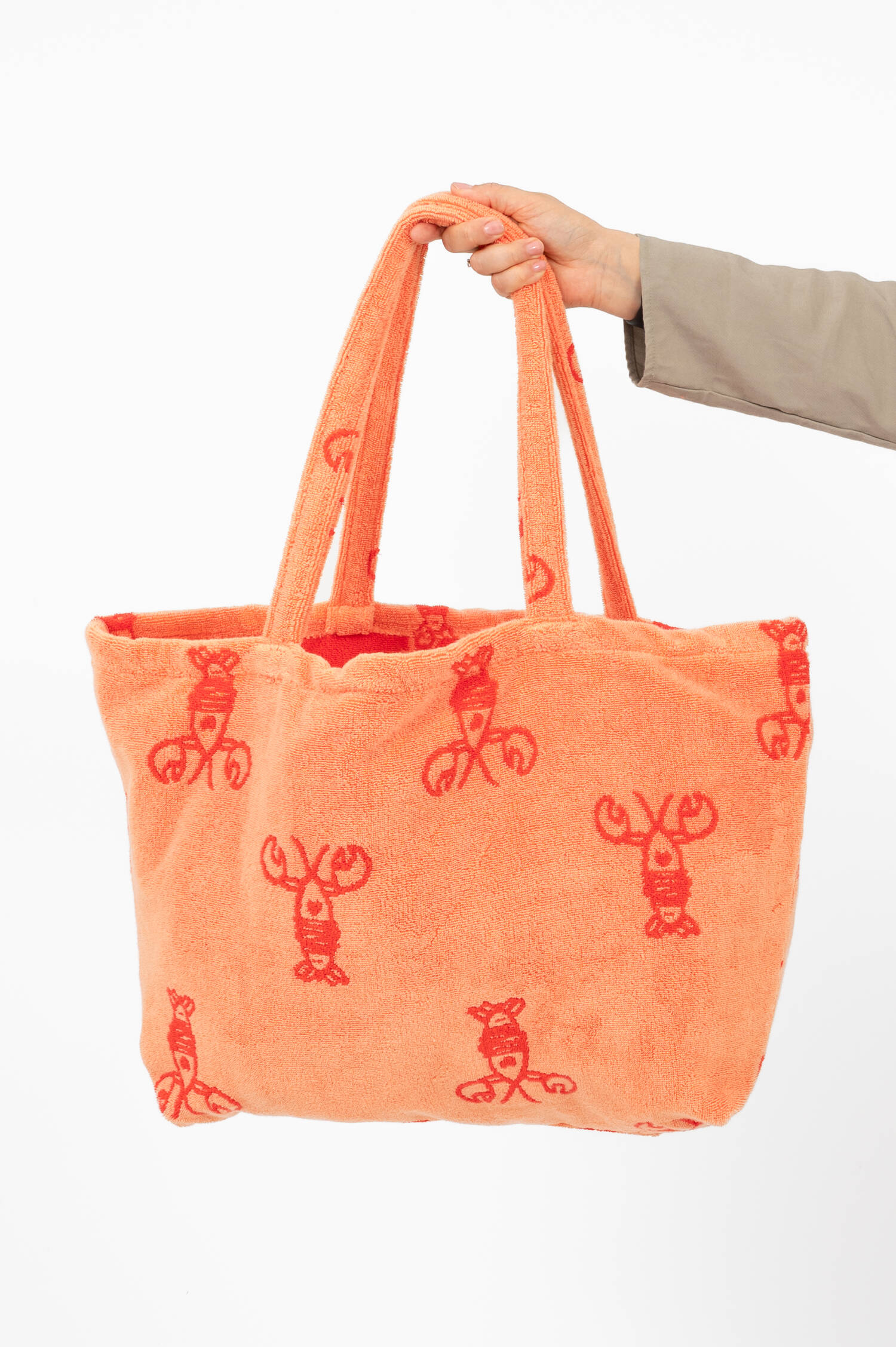 Frottee Strandtache in Orange