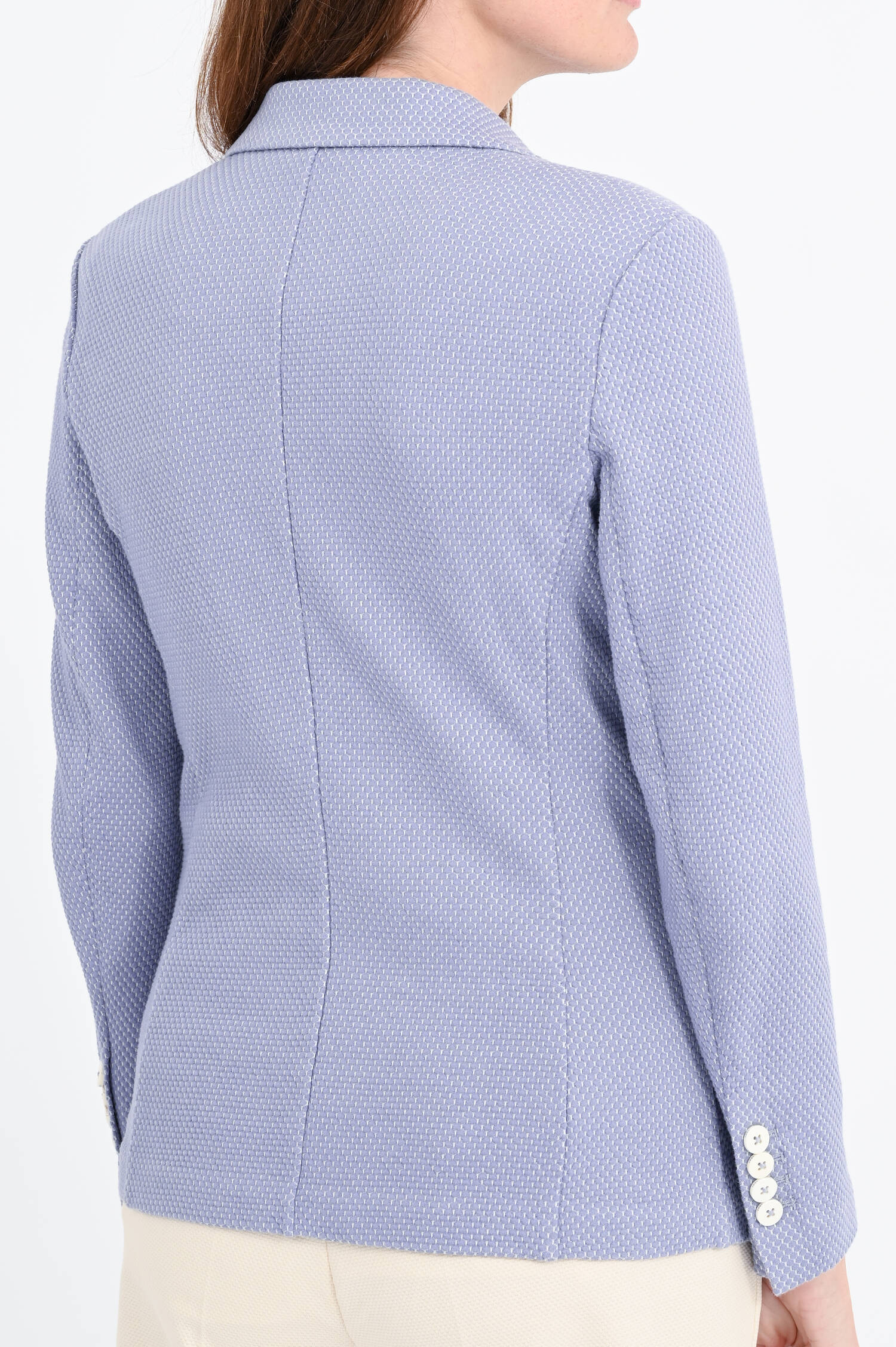 Einreihiger Oxford Blazer in Lila Einreihiger Oxford Blazer in Lila