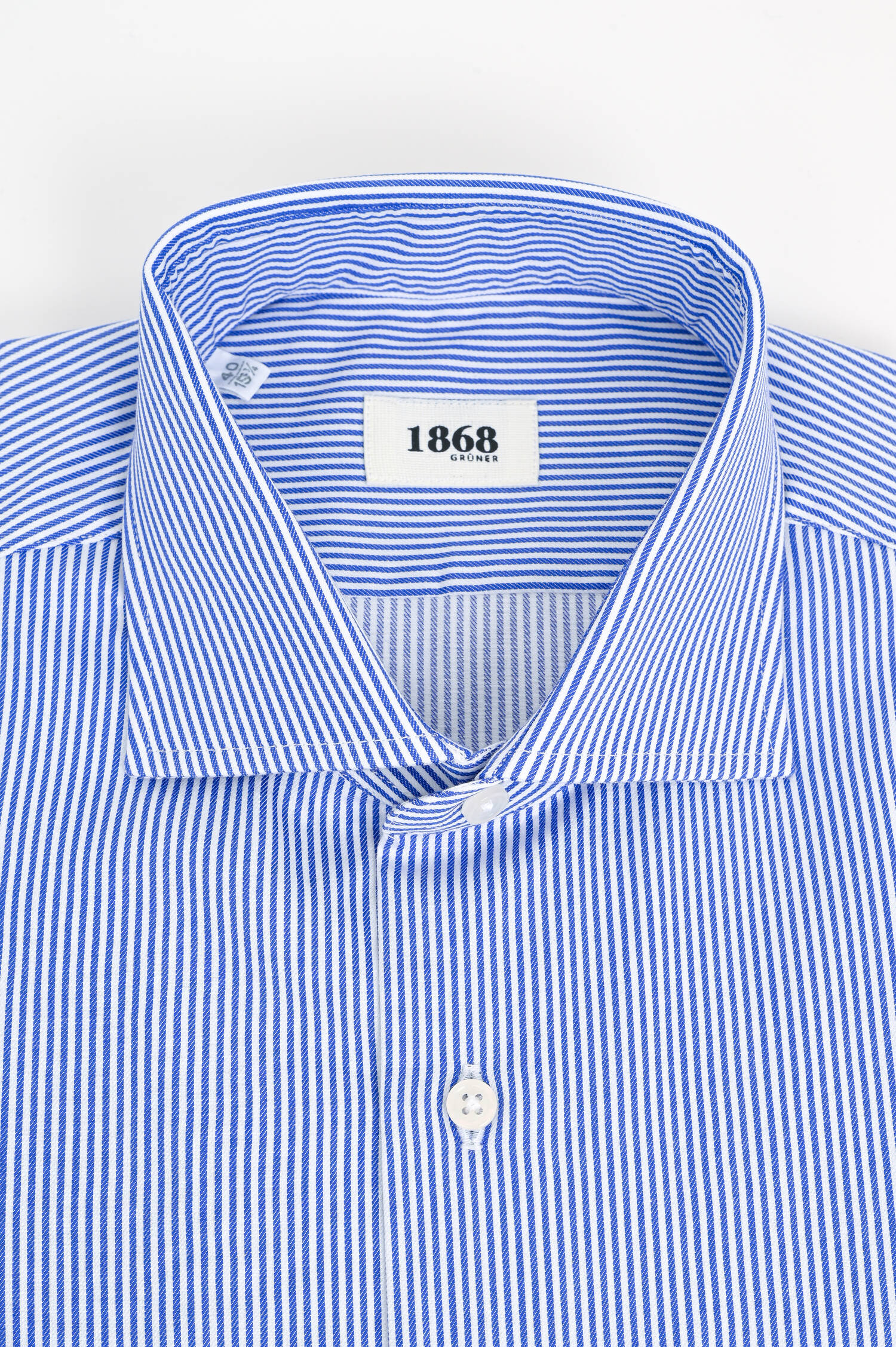 Hemd aus Baumwolltwill mit Streifen in Blau/Weiß
