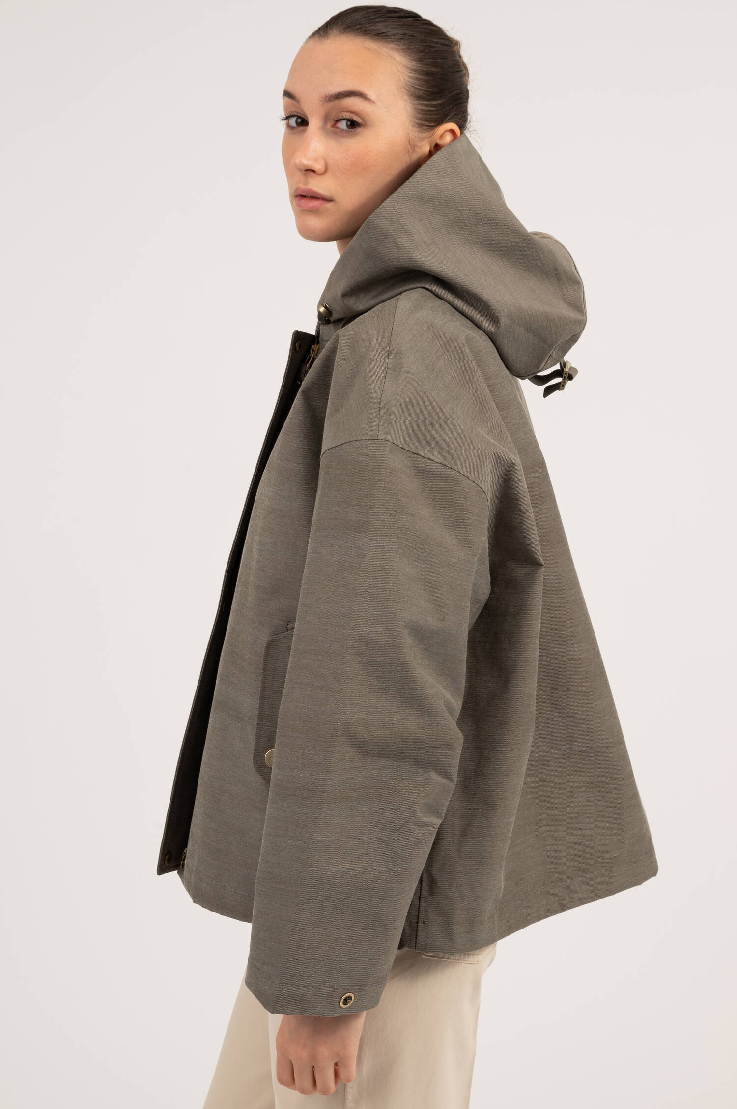 Kapuzenjacke ELLE in Taupe