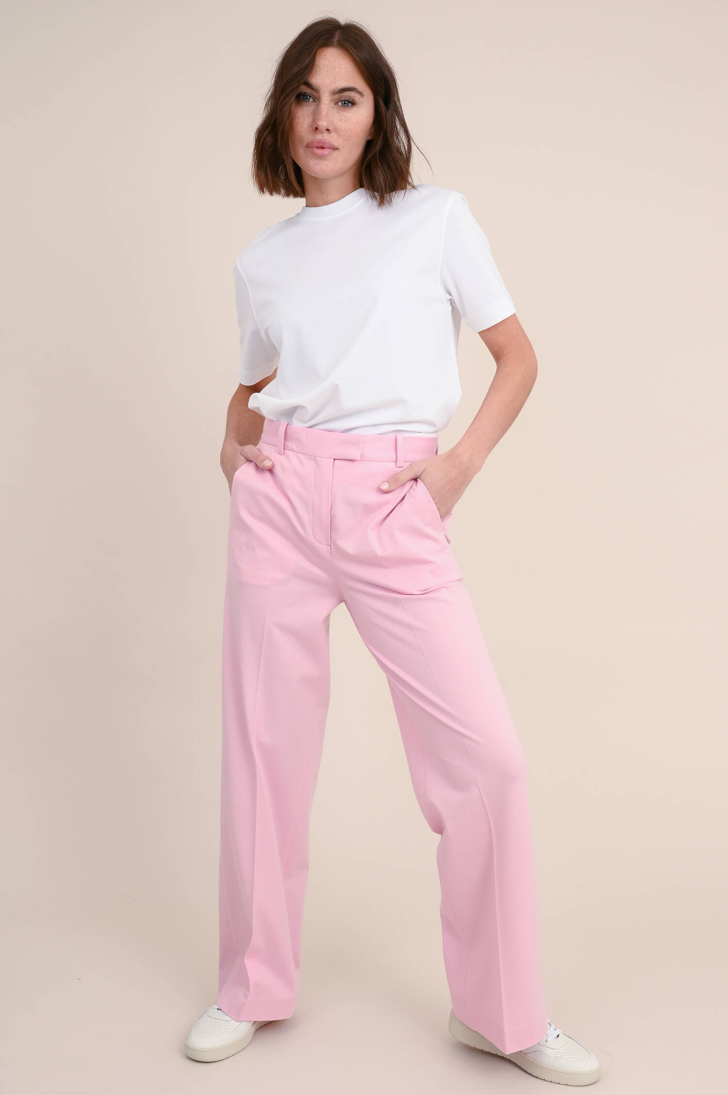 Wide Leg Hose in Rosa