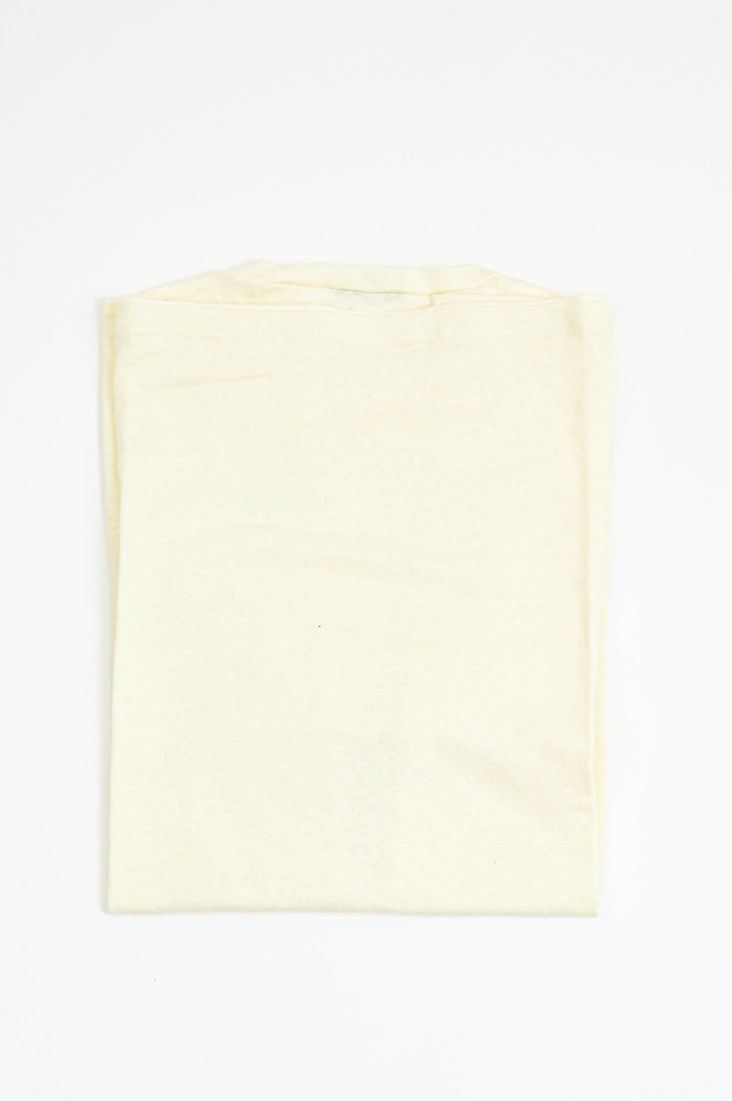 Kurzarmshirt aus Leinen in Eggshell