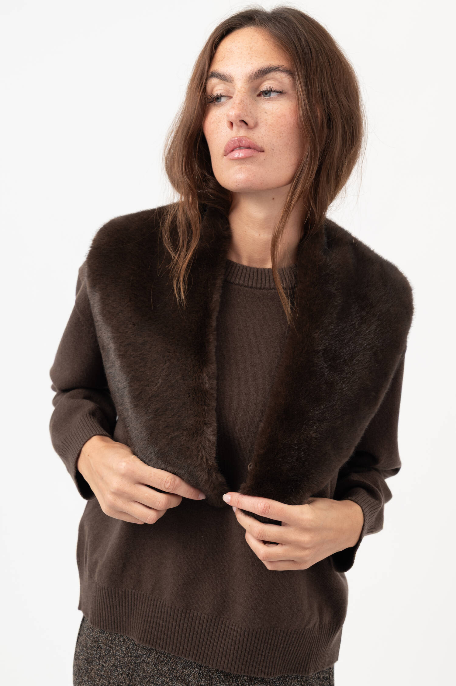 Faux-Fur-Schal in Braun Faux-Fur-Schal in Braun