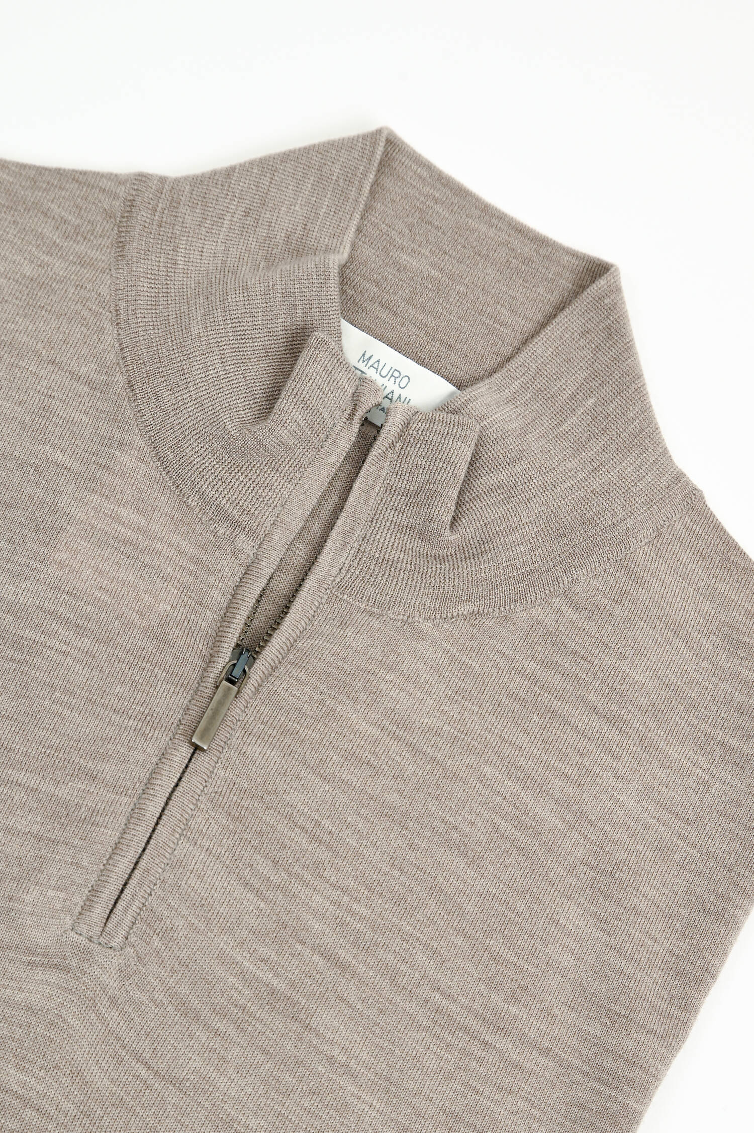 Feinstrickpullover aus Wolle in Beige