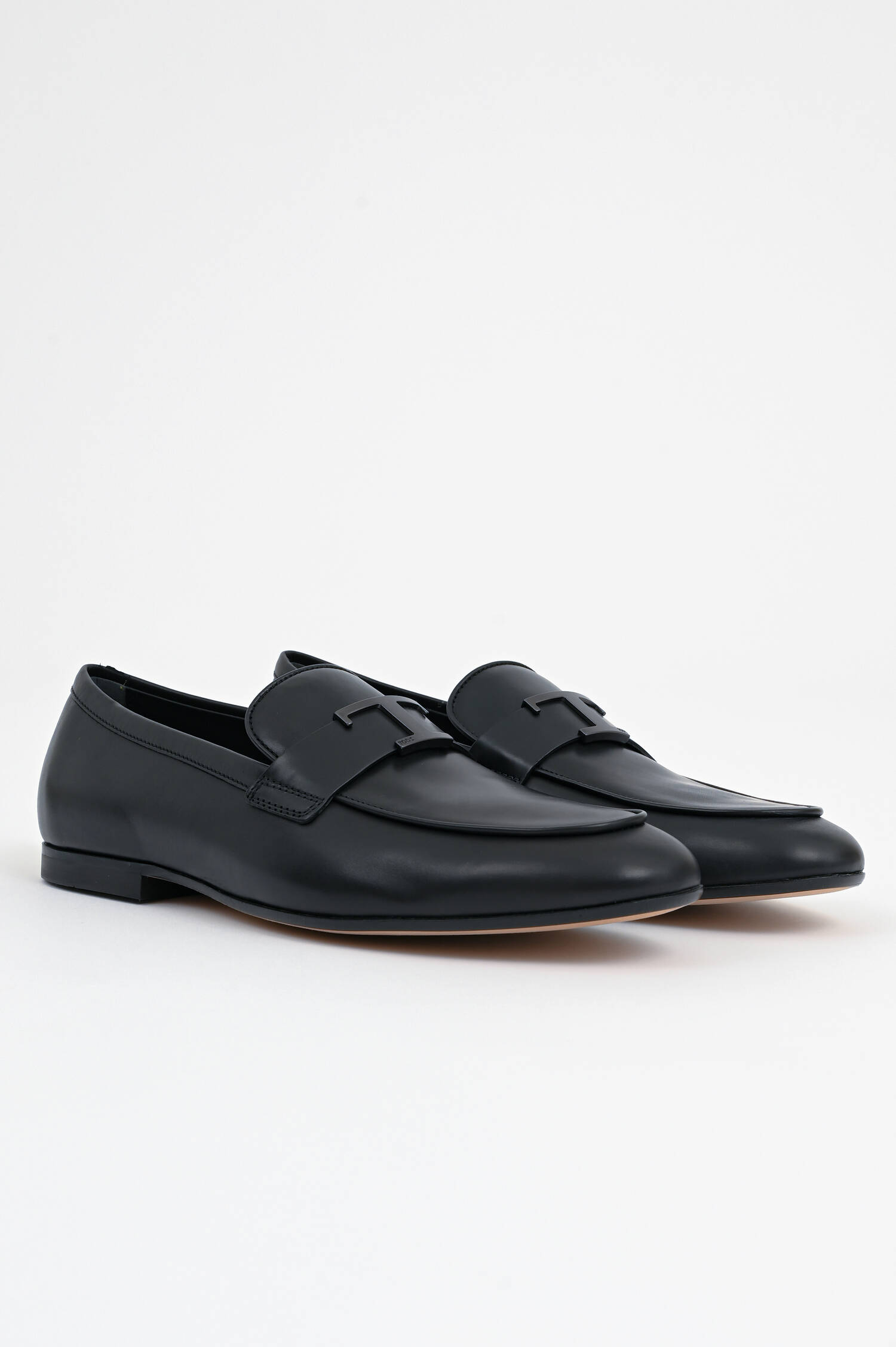 Loafer aus Glattleder in Schwarz