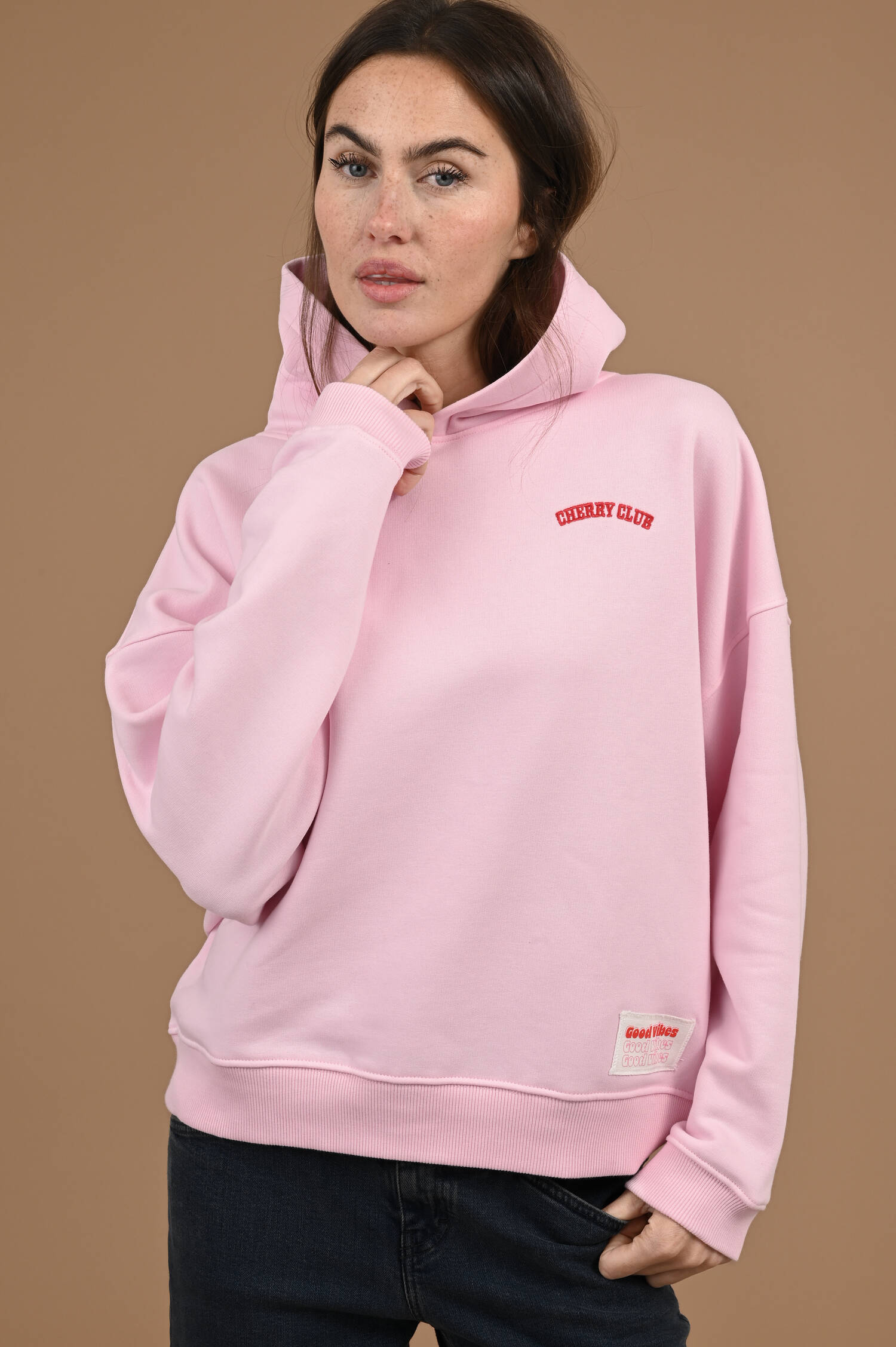 Hoodie CHERRY CLUB in Rosa