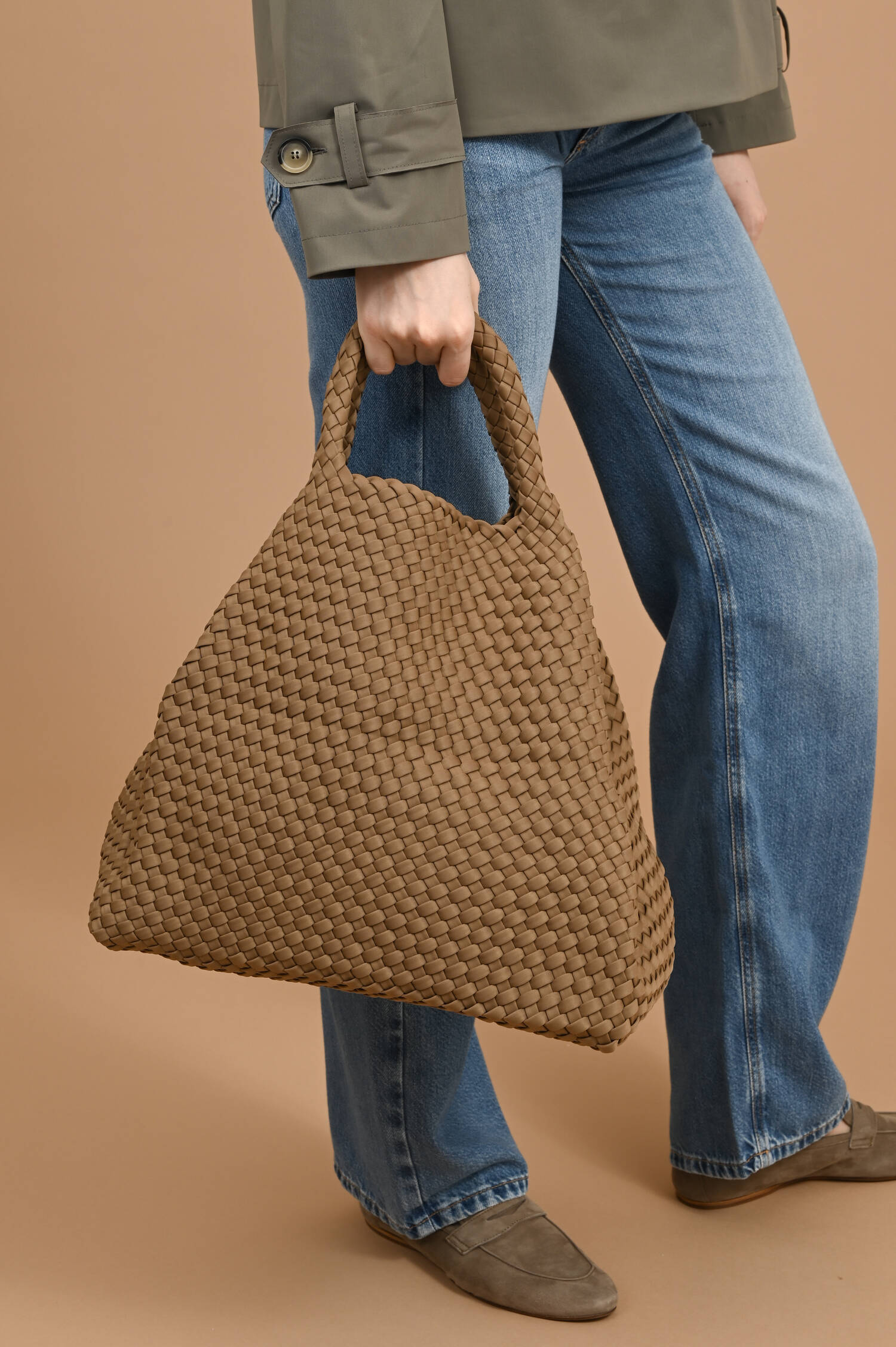 Neopren Shopper in Braun