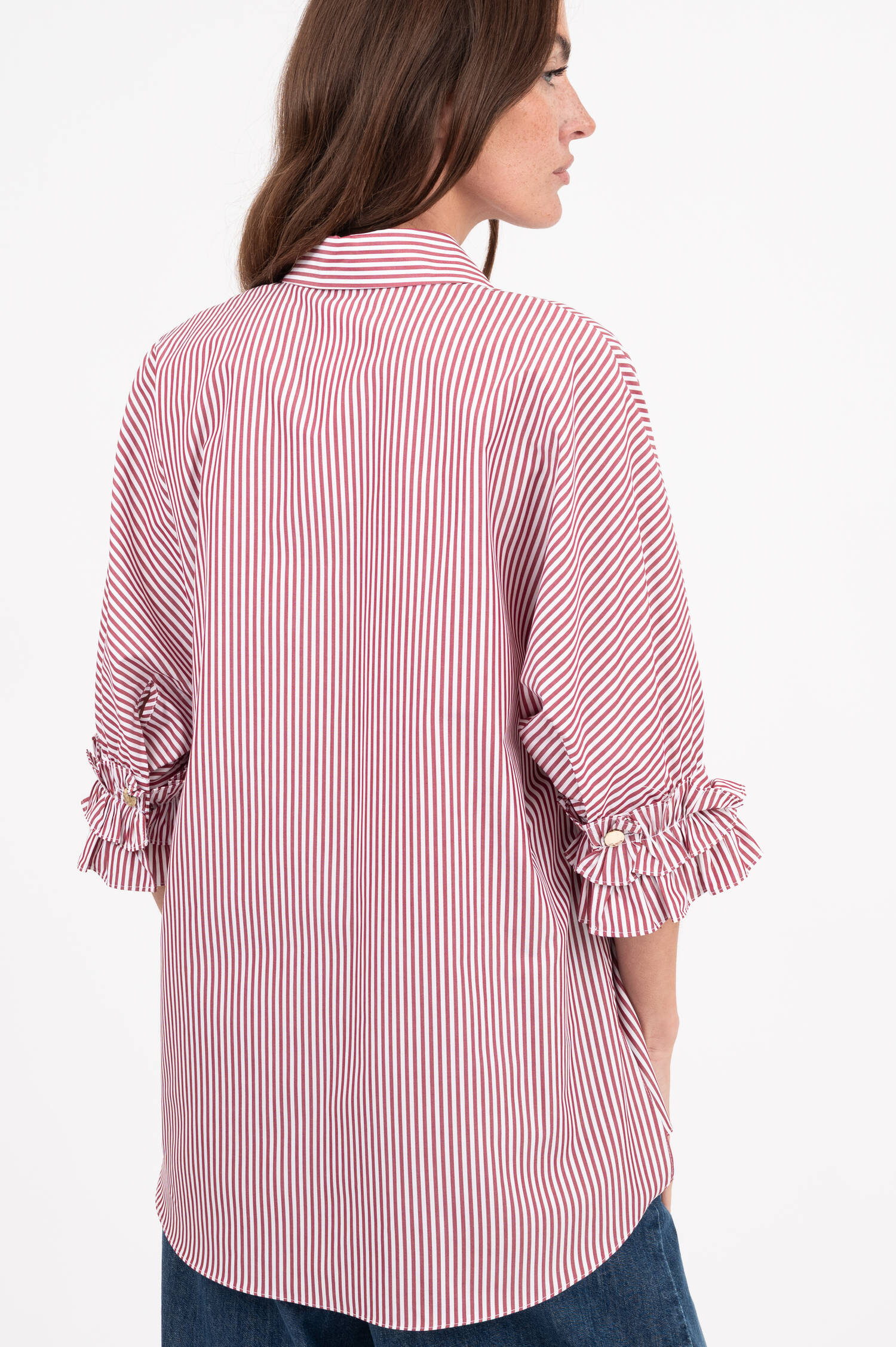 Bluse NEBBIE in Bordeaux/Weiß gestreift Bluse NEBBIE in Bordeaux/Weiß gestreift