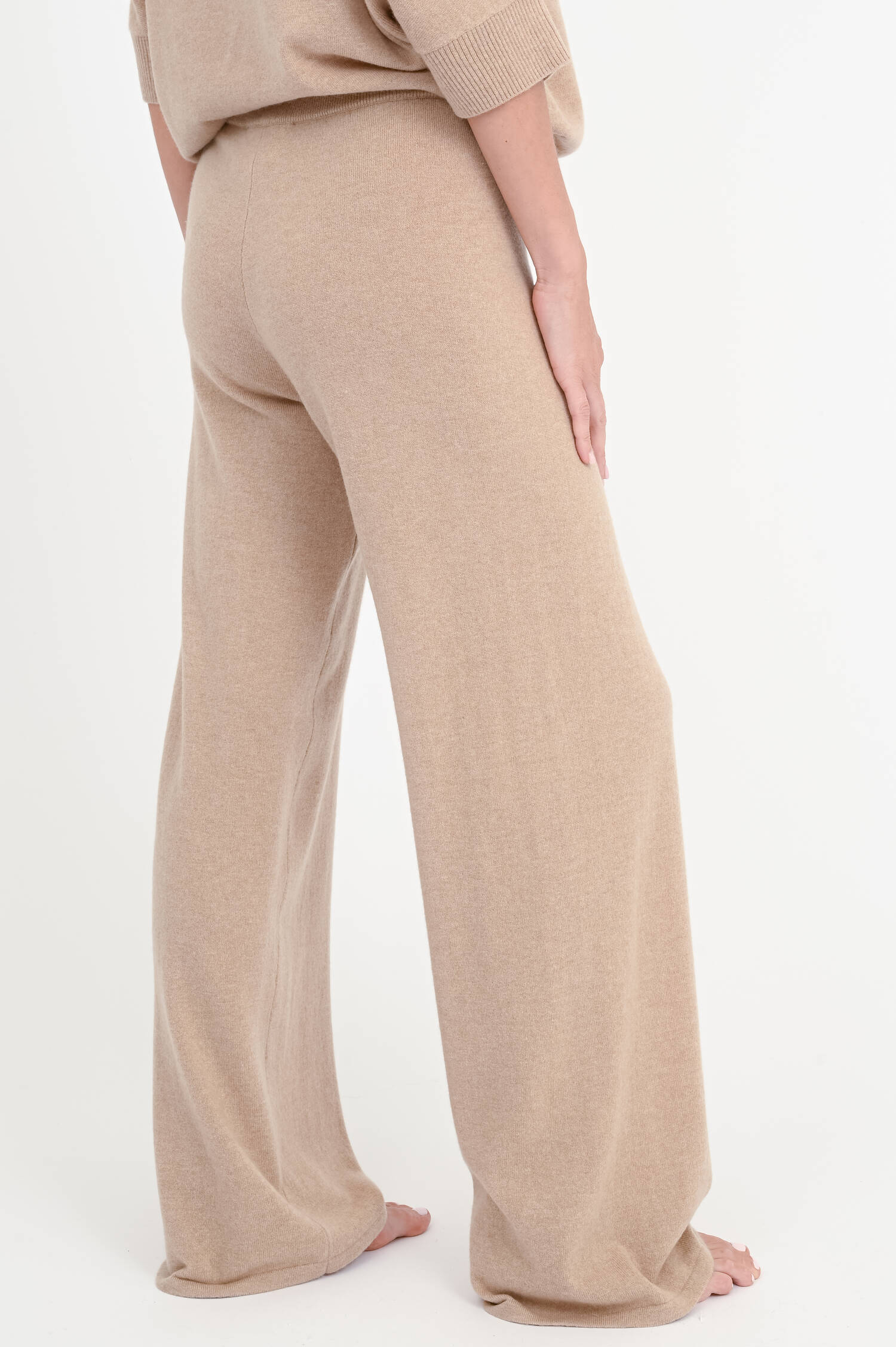 Woll-Cashmere Sweatpants in Camel