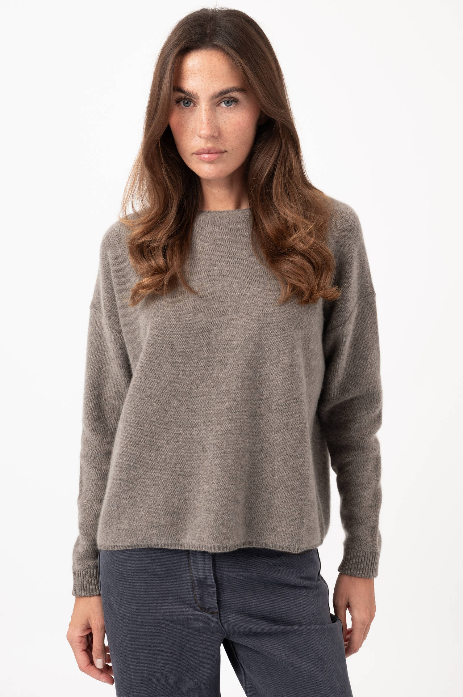 Cashmere-Pullover in Grau