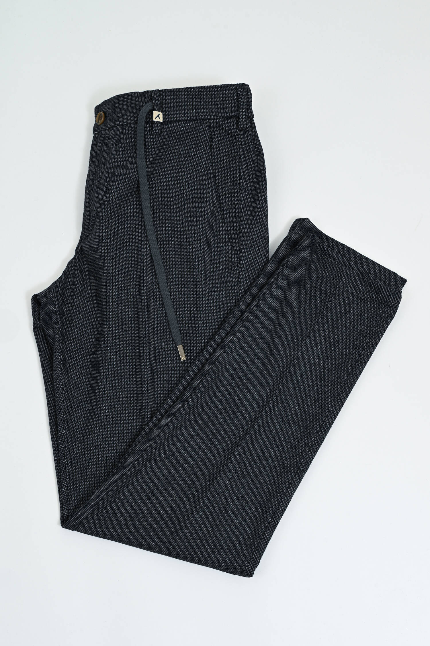 Woll-Optik Hose in Anthrazit gemustert